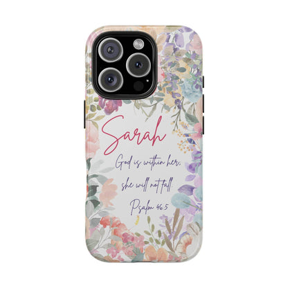Strength & Beauty in Bloom Phone Case – Christian Scripture Design - Harmony + Hope