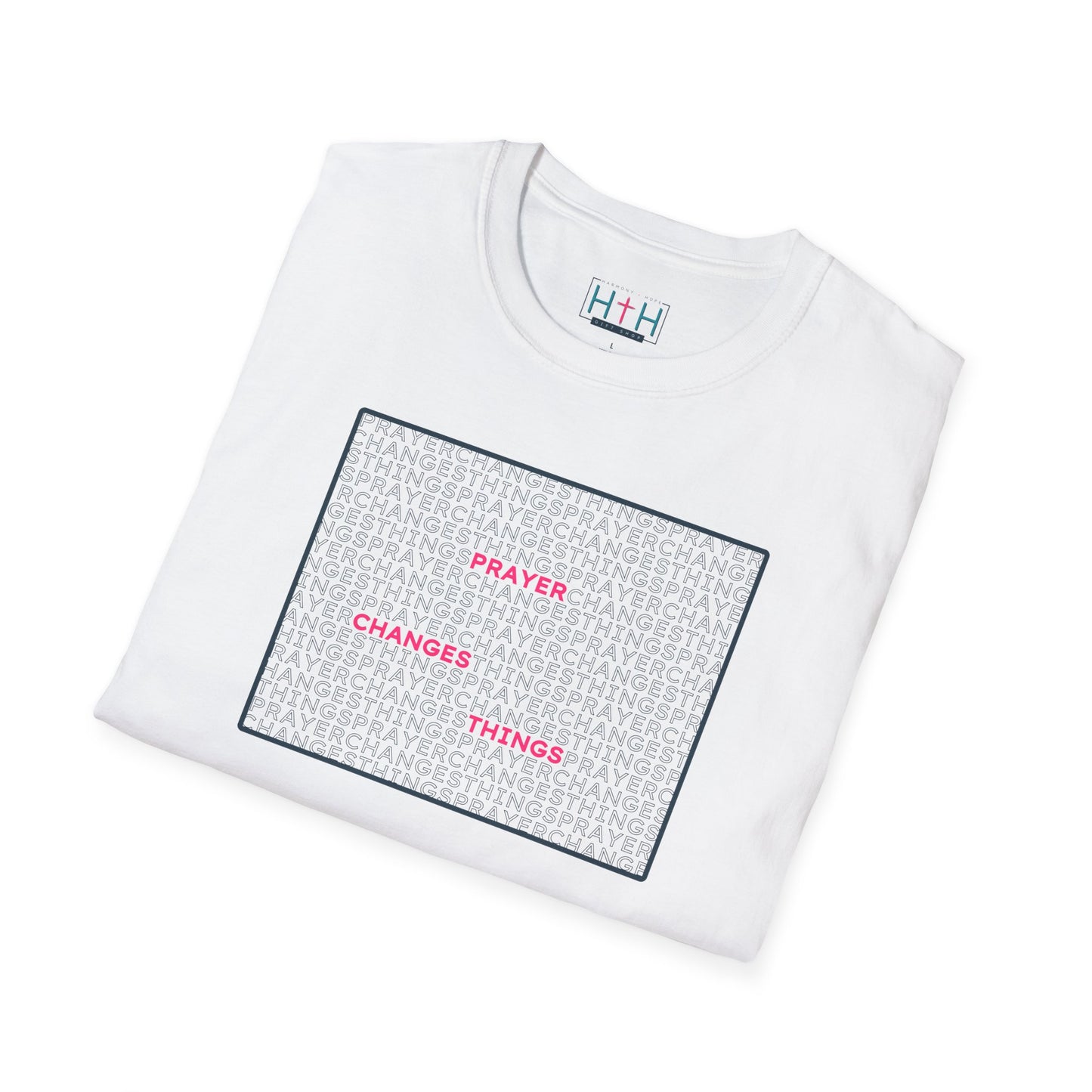 Word Cloud Design "Prayer Changes Things" - Inspirational Unisex T-Shirt