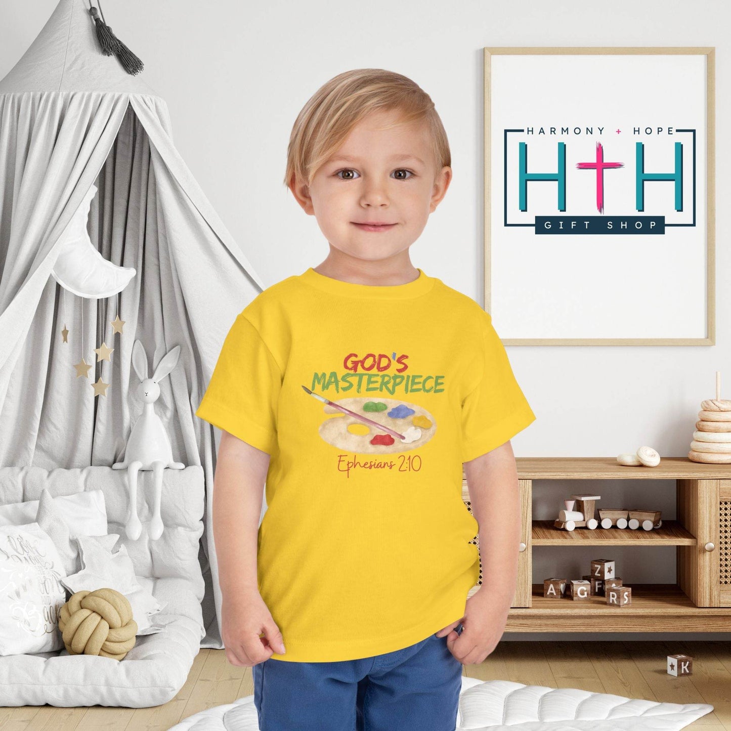 God’s Masterpiece – Toddler Short Sleeve Tee (Ephesians 2:10) - Harmony + Hope
