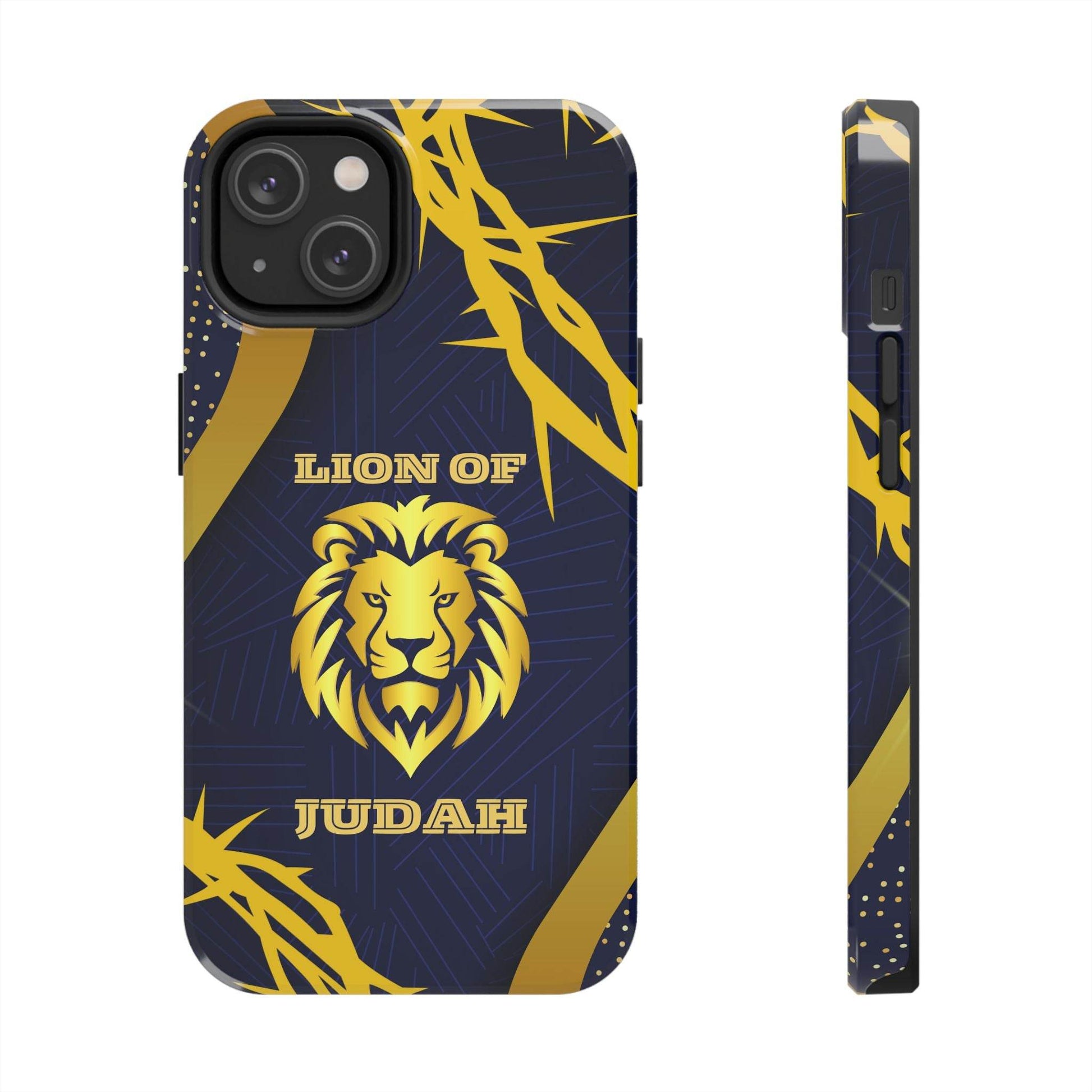 Majesty & Mercy Inspirational Phone Case – Gold Lion & Crown of Thorns - Harmony + Hope