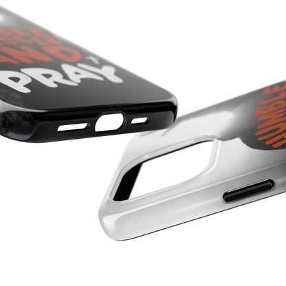 Humble Yourself and Pray Phone Case – Warm Orange Scripture Design - Harmony + Hope