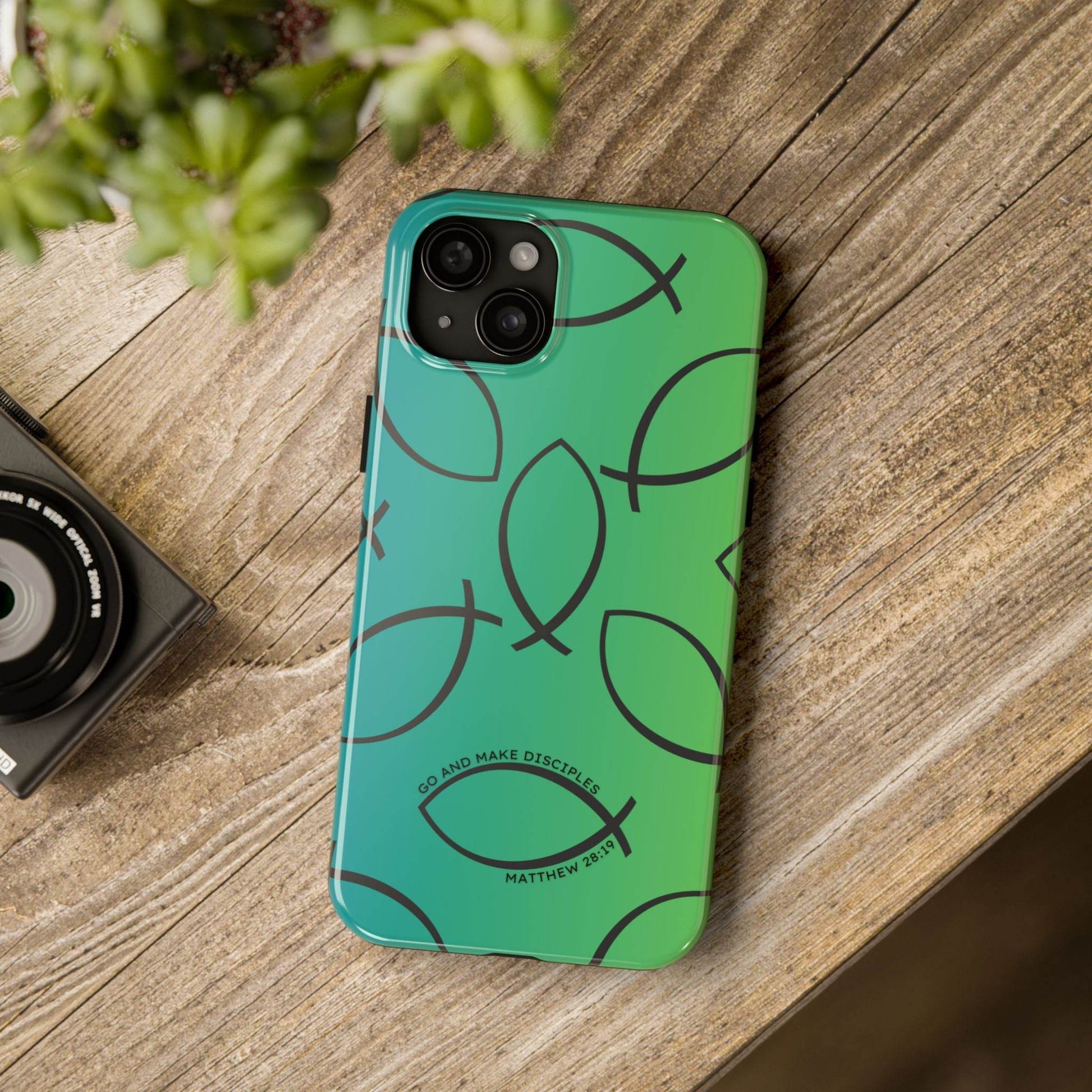 Go and Make Disciples Phone Case – Teal Green Gradient - Harmony + Hope