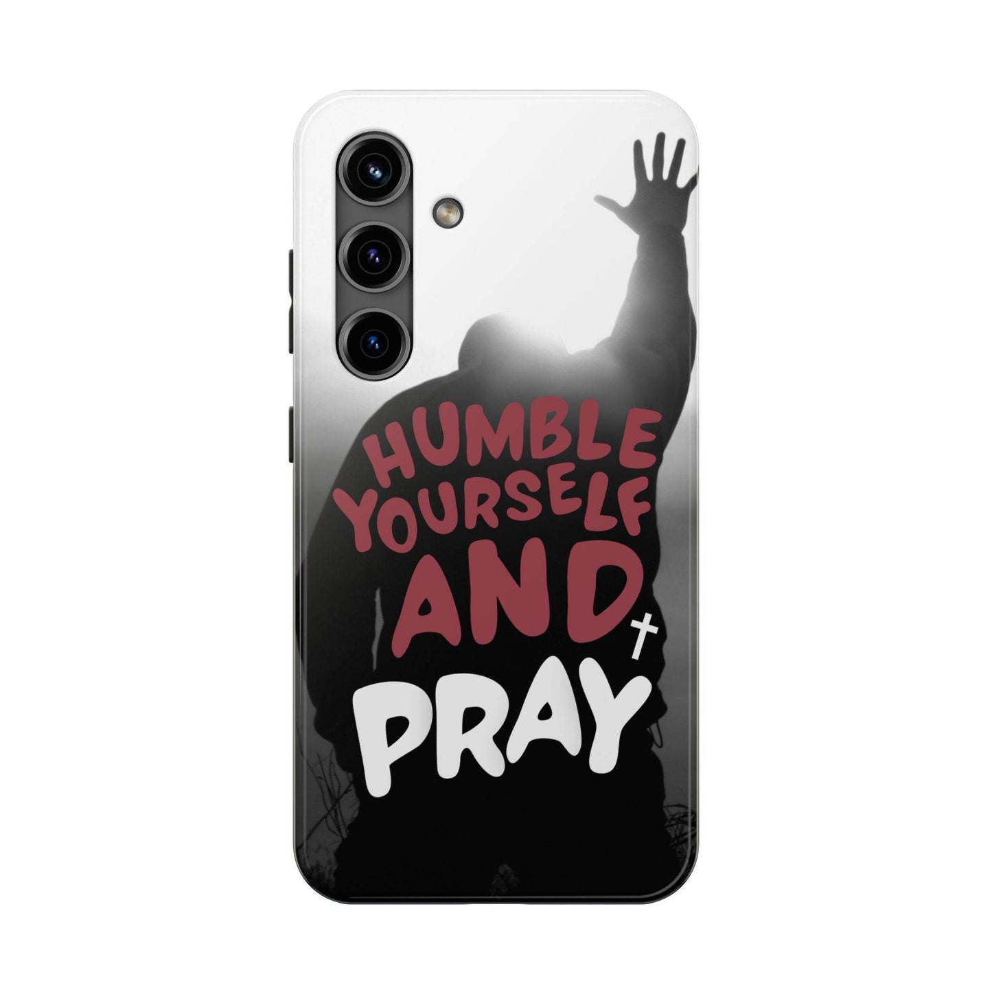 Humble Yourself and Pray Phone Case – Red Statement of Faith - Harmony + Hope