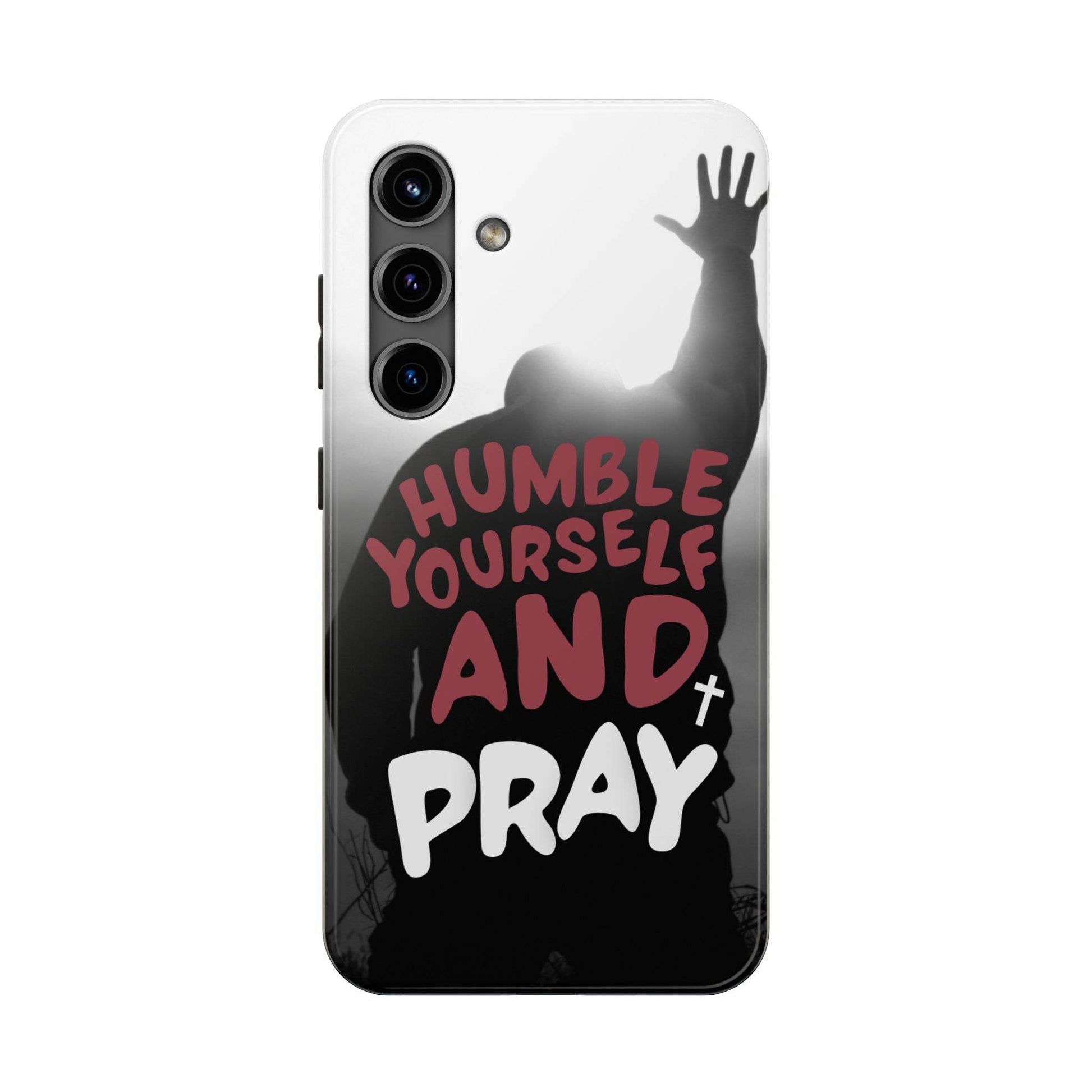 Humble Yourself and Pray Phone Case – Red Statement of Faith - Harmony + Hope