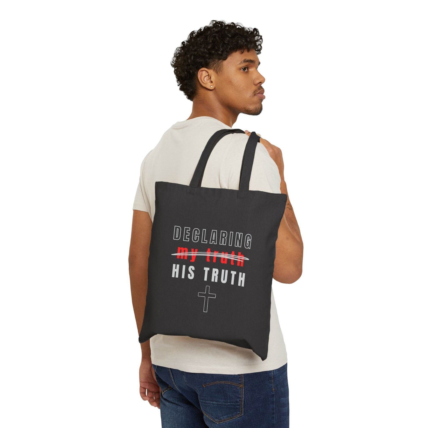 Declaring His Truth Canvas Tote Bag – Christian Statement of Faith - Harmony + Hope