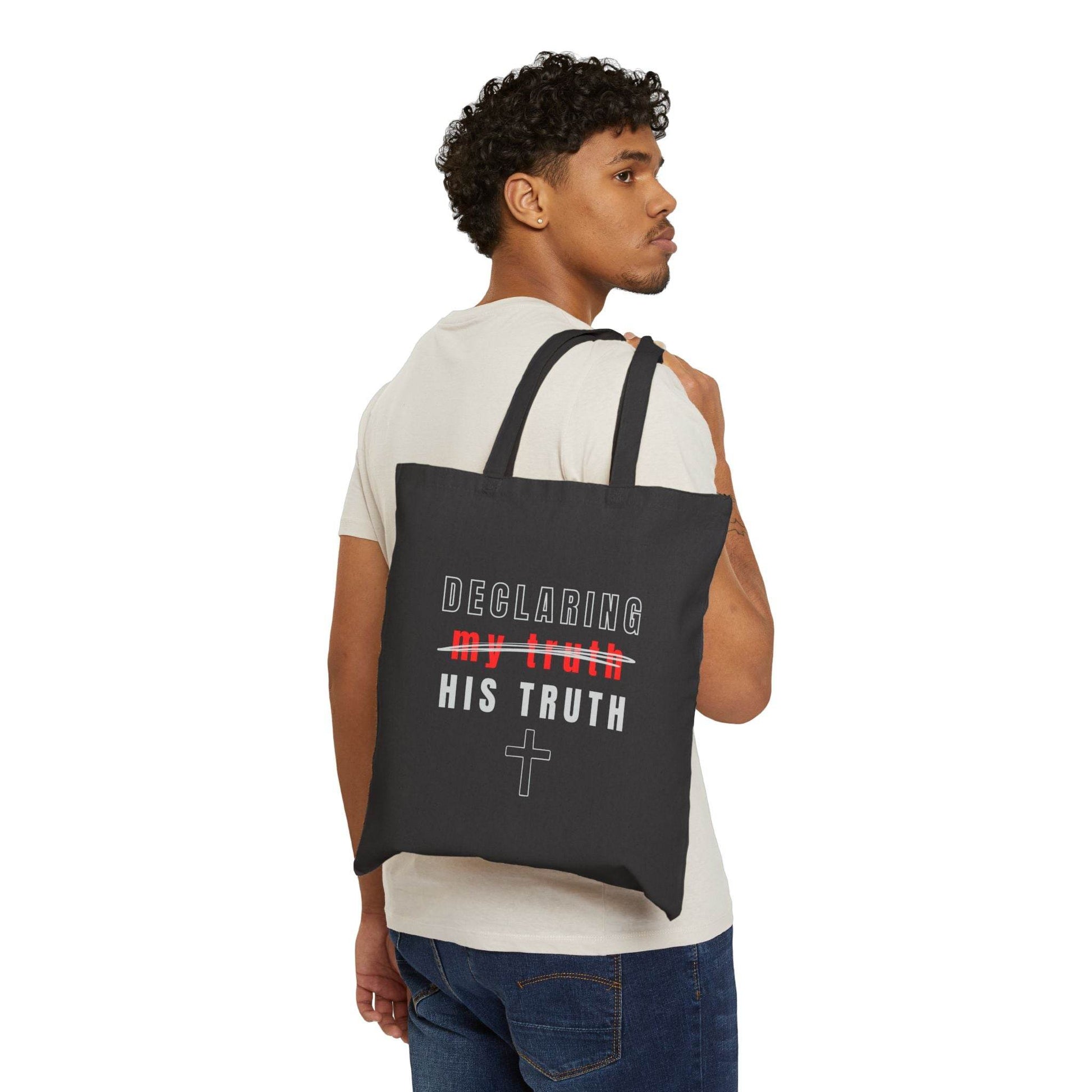 Declaring His Truth Canvas Tote Bag – Christian Statement of Faith - Harmony + Hope