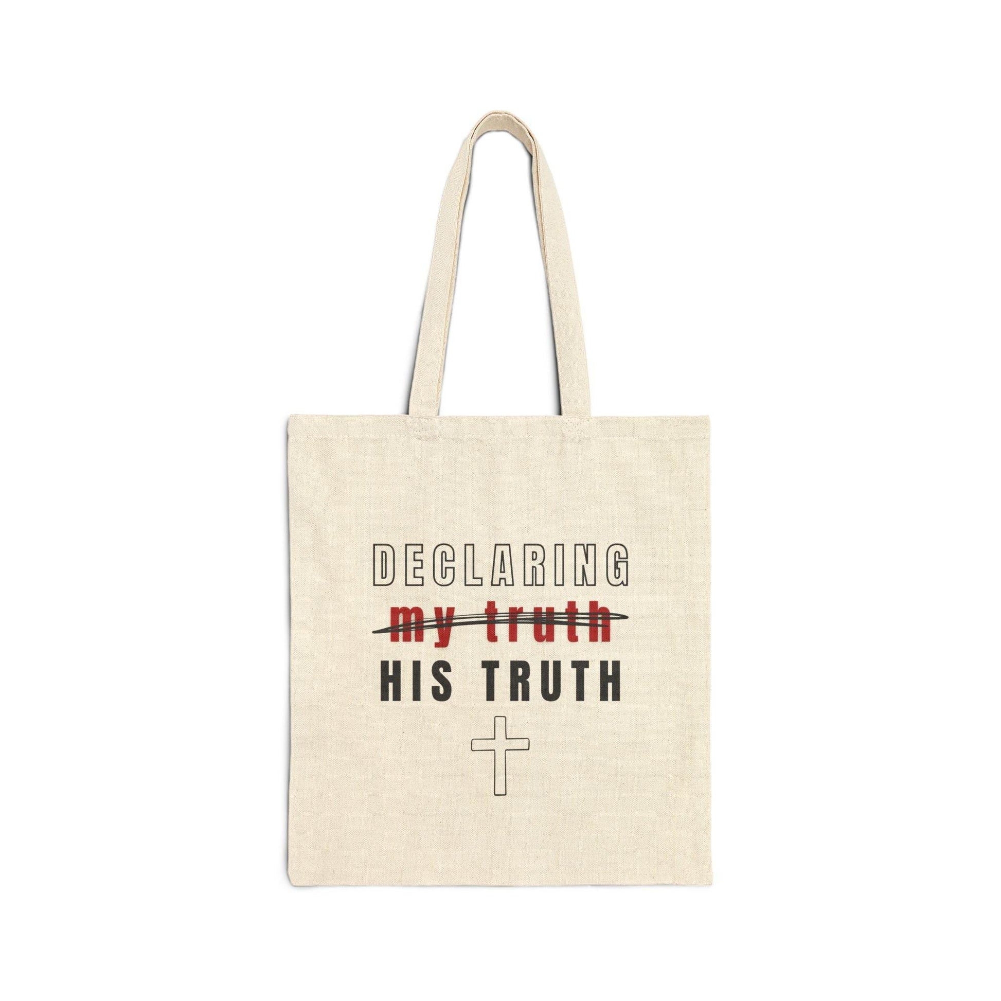 Declaring His Truth Canvas Tote Bag – Christian Statement of Faith - Harmony + Hope