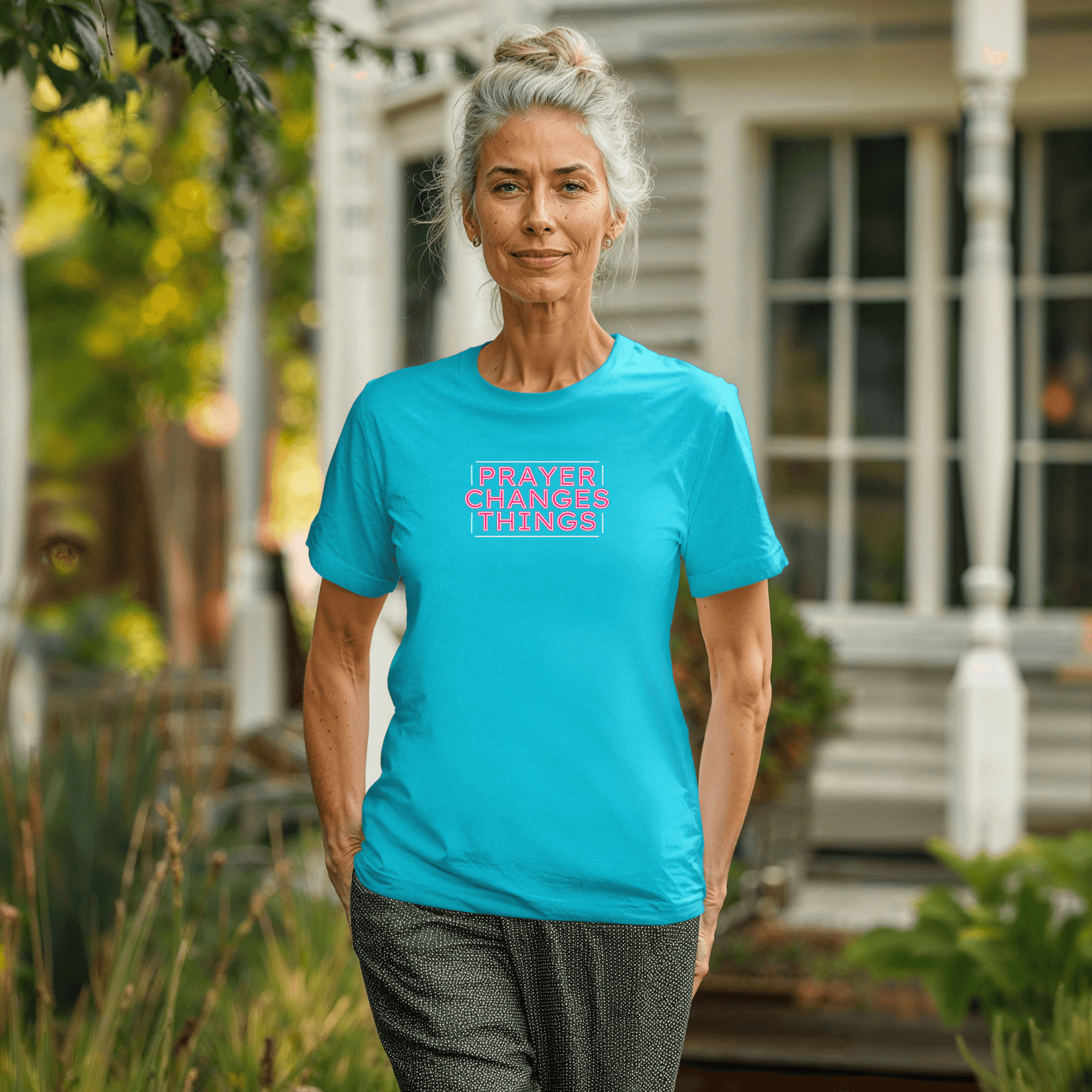 Faith in Motion - Prayer Changes Things Inspirational Unisex T-Shirt - Harmony + Hope