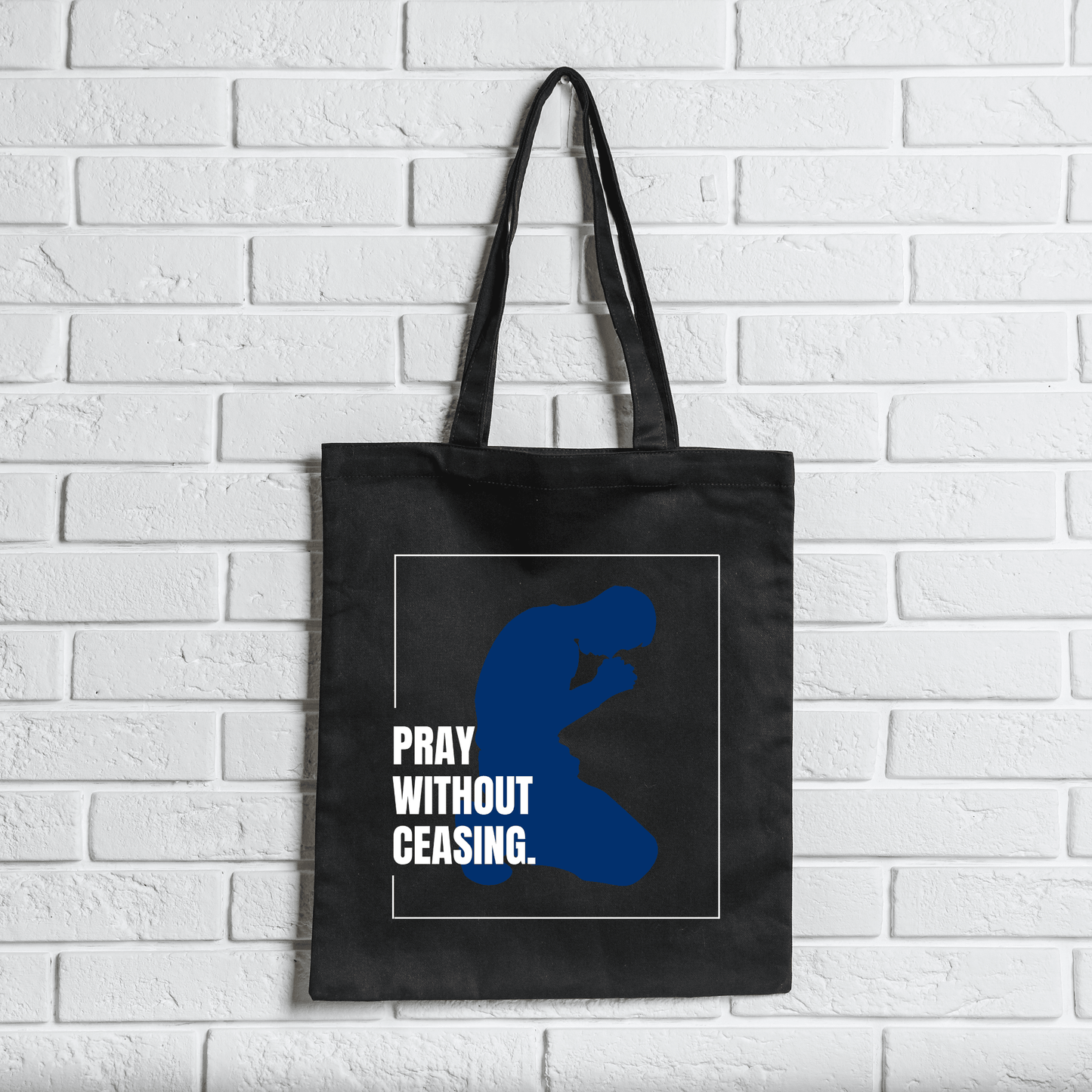 Pray Without Ceasing Canvas Tote – Men’s Christian Tote Bag - Harmony + Hope