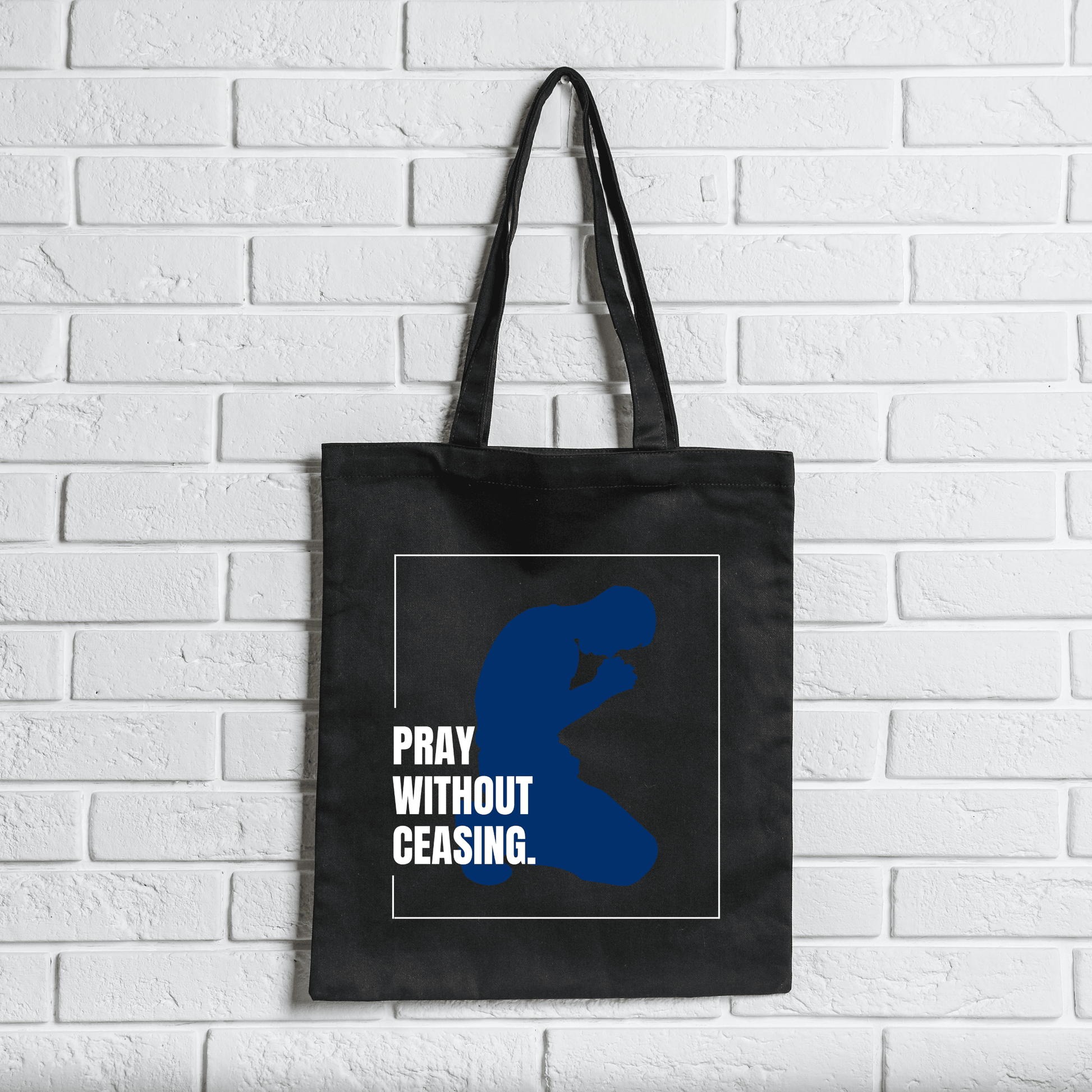 Pray Without Ceasing Canvas Tote – Men’s Christian Tote Bag - Harmony + Hope