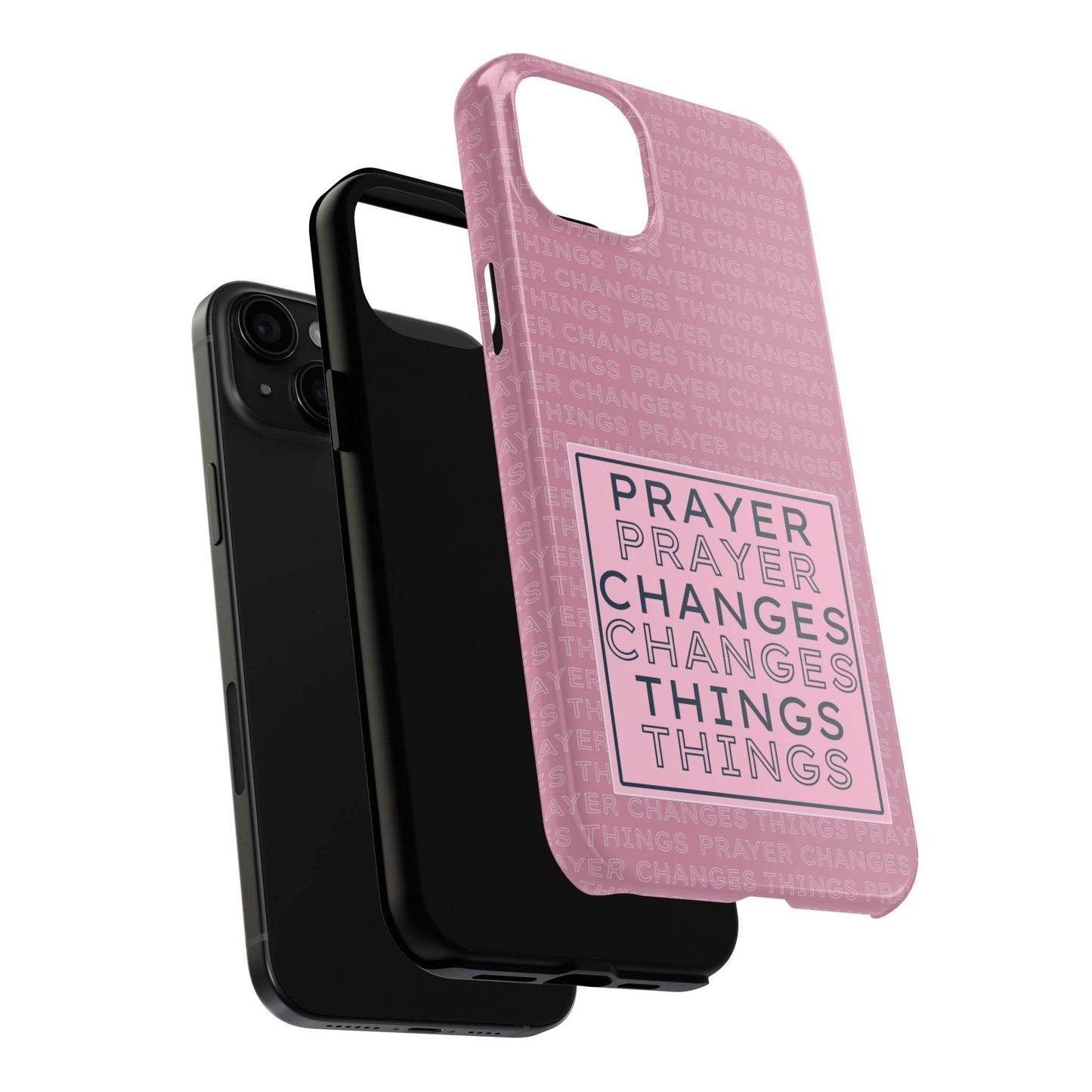 Prayer Changes Things Phone Case – Mauve Pink Faith Design - Harmony + Hope