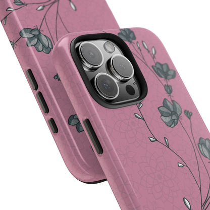 Pause & Pray Phone Case – Mauve Floral Reminder - Harmony + Hope