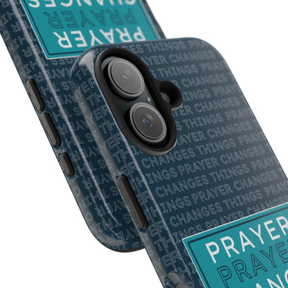 Prayer Changes Things Phone Case – Navy Blue Faith Design - Harmony + Hope