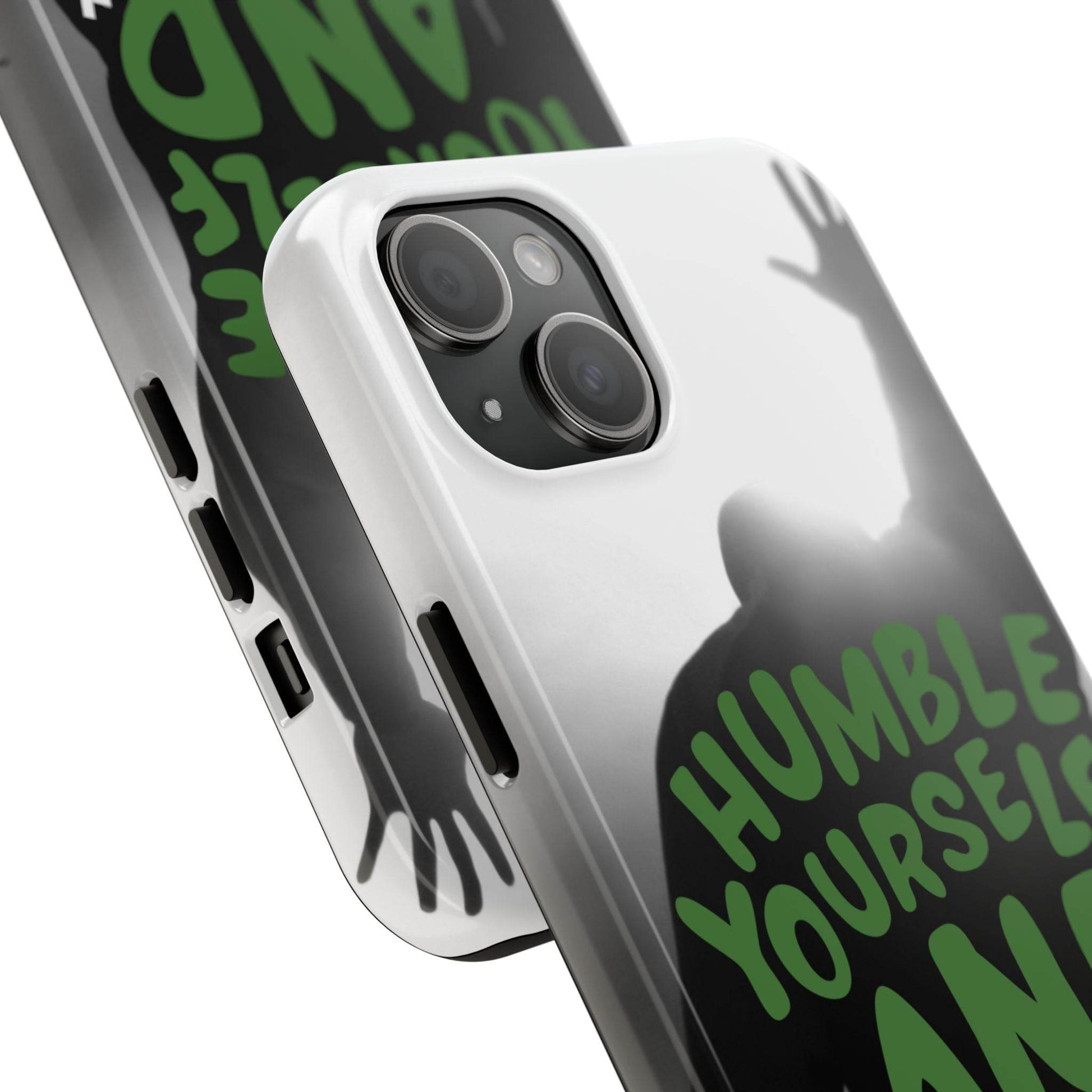 Humble Yourself and Pray Phone Case – Deep Green Faith Design - Harmony + Hope