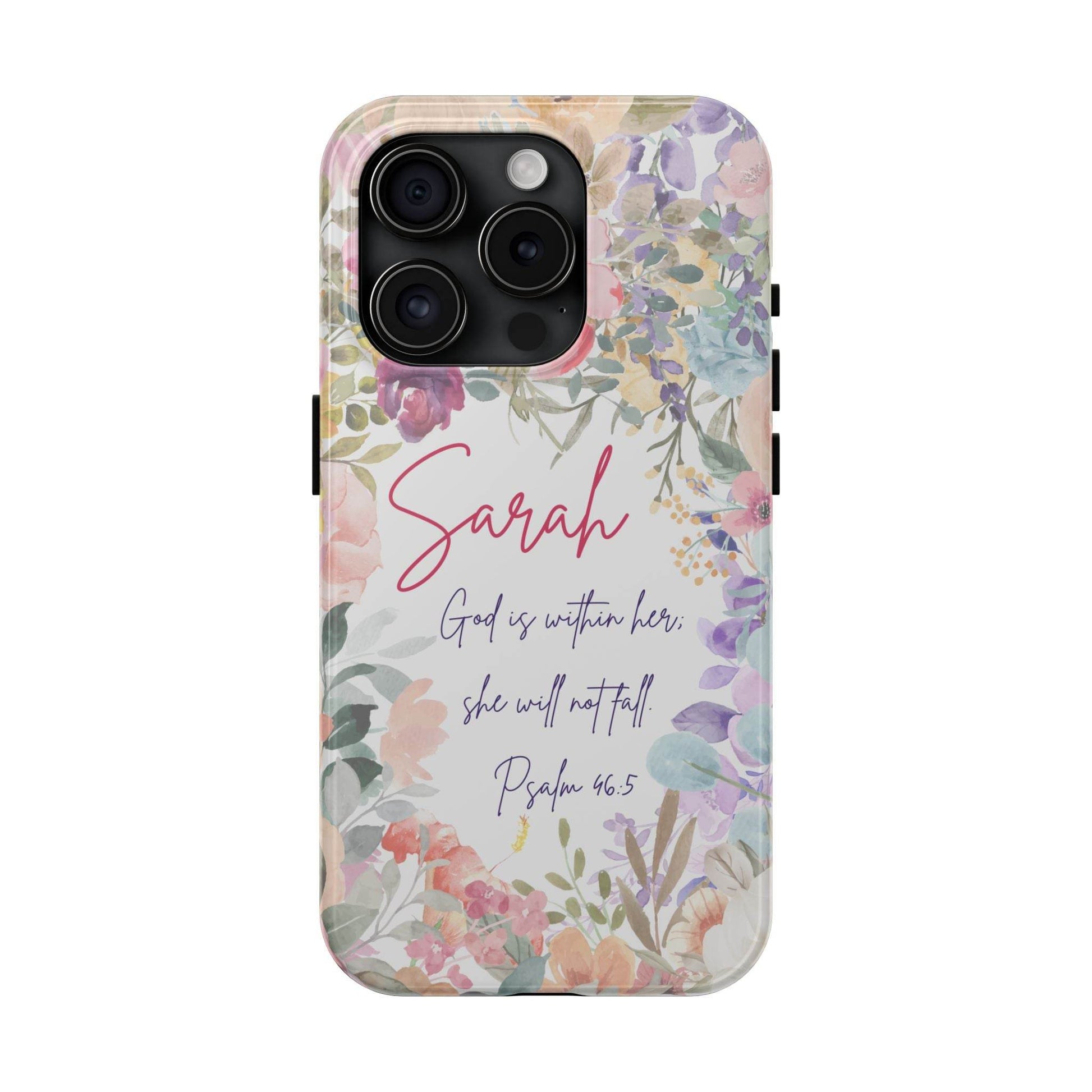 Strength & Beauty in Bloom Phone Case – Christian Scripture Design - Harmony + Hope