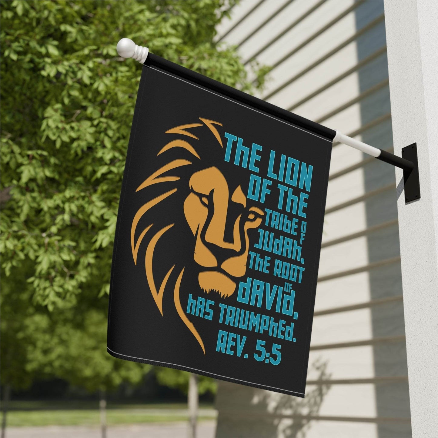 Lion of Judah – Revelation 5:5 Christian Garden Banner - Harmony + Hope