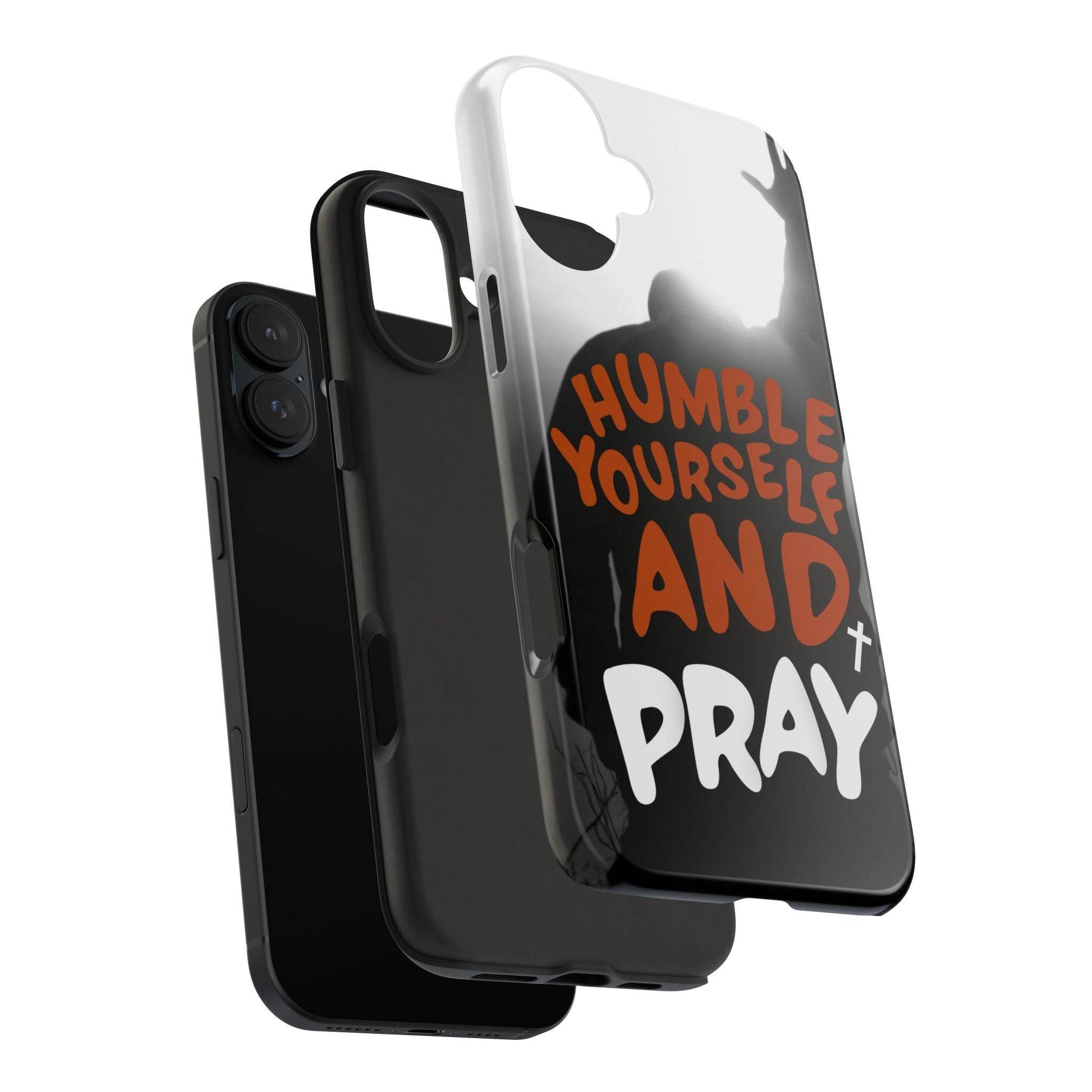 Humble Yourself and Pray Phone Case – Warm Orange Scripture Design - Harmony + Hope