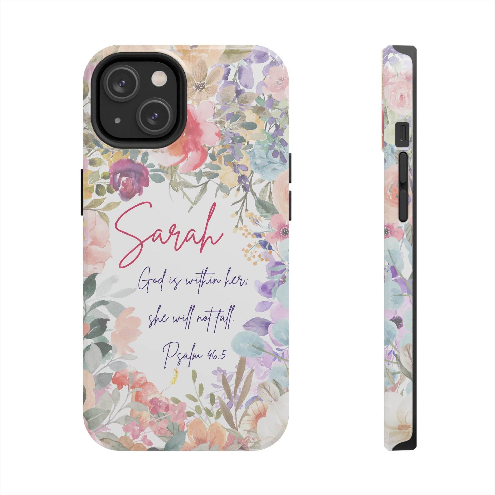 Strength & Beauty in Bloom Phone Case – Christian Scripture Design - Harmony + Hope