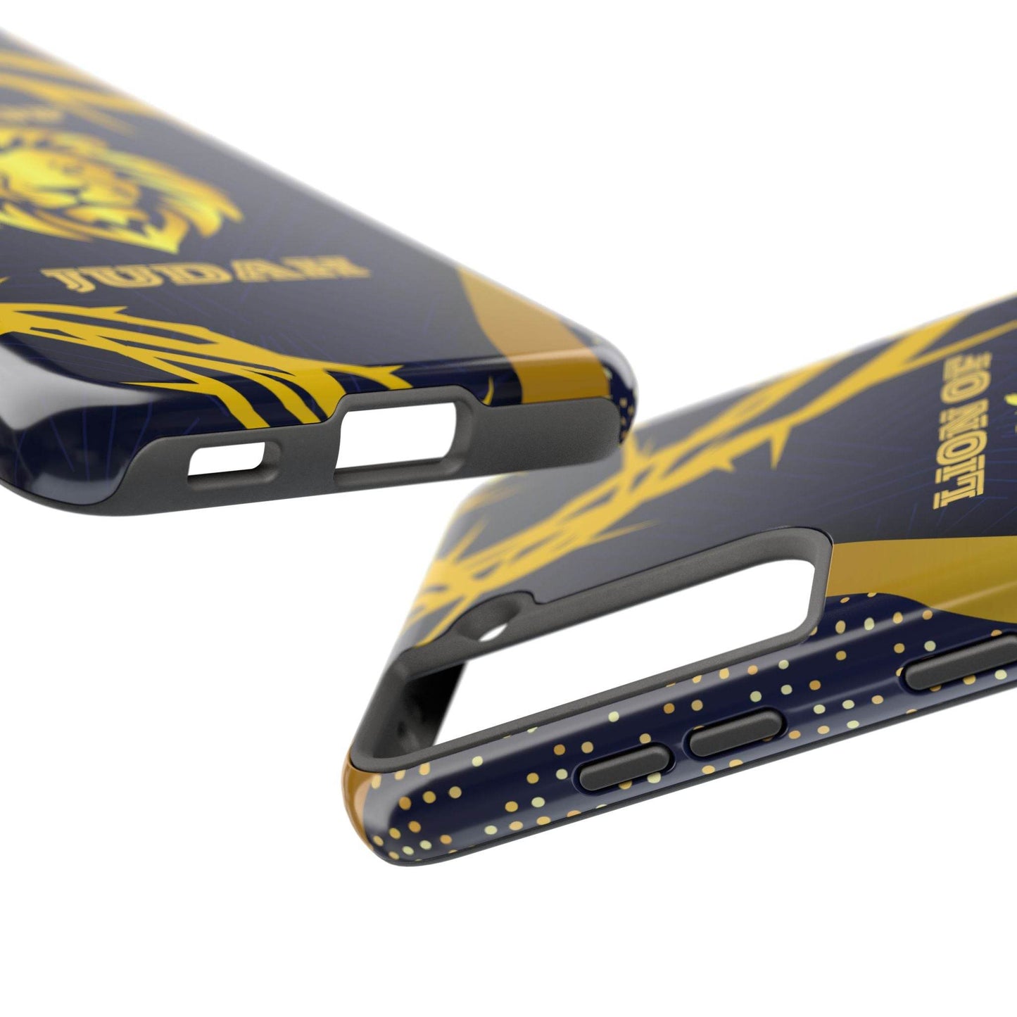 Majesty & Mercy Inspirational Phone Case – Gold Lion & Crown of Thorns - Harmony + Hope