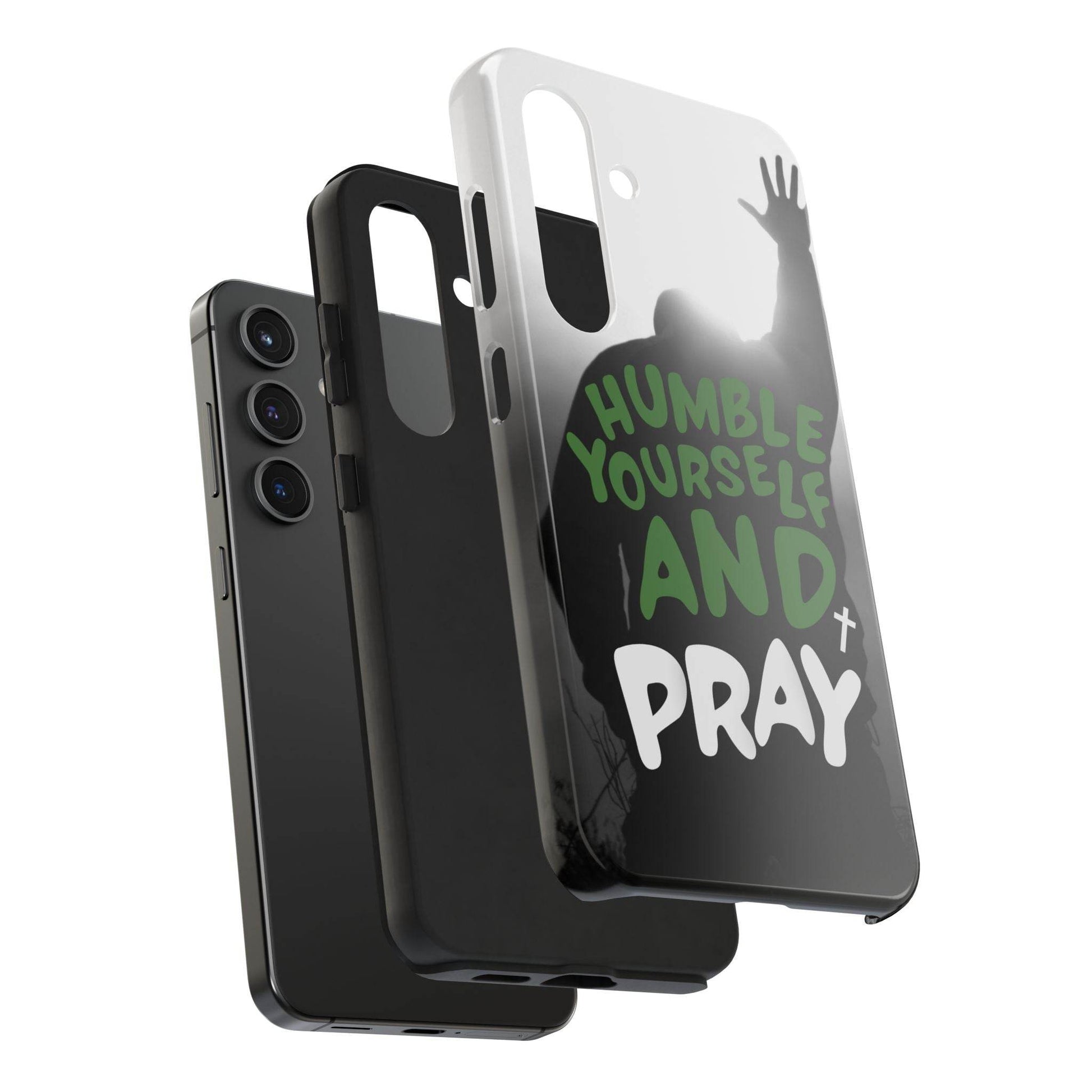Humble Yourself and Pray Phone Case – Deep Green Faith Design - Harmony + Hope