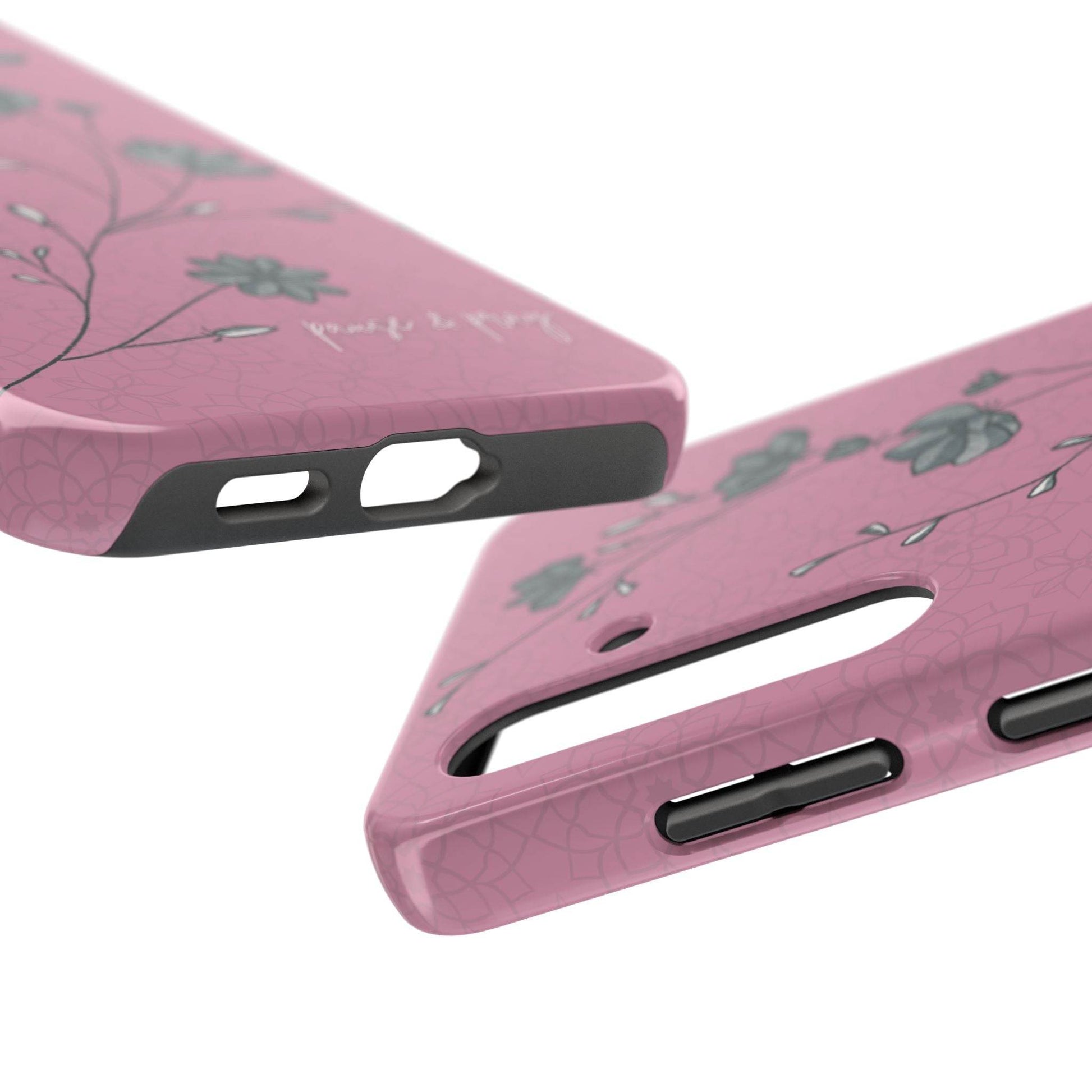 Pause & Pray Phone Case – Mauve Floral Reminder - Harmony + Hope