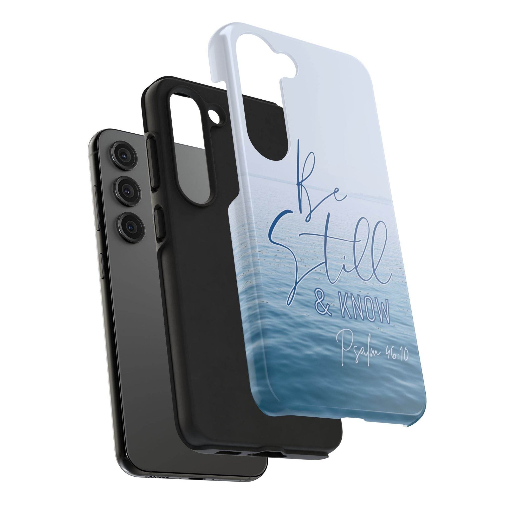 Stillness & Strength Phone Case – Psalm 46:10 Scripture Design - Harmony + Hope