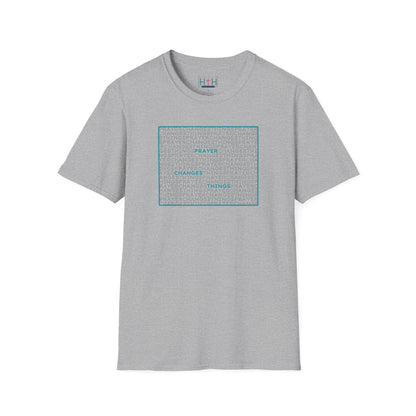 Word Cloud Design "Prayer Changes Things" - Inspirational Unisex T-Shirt