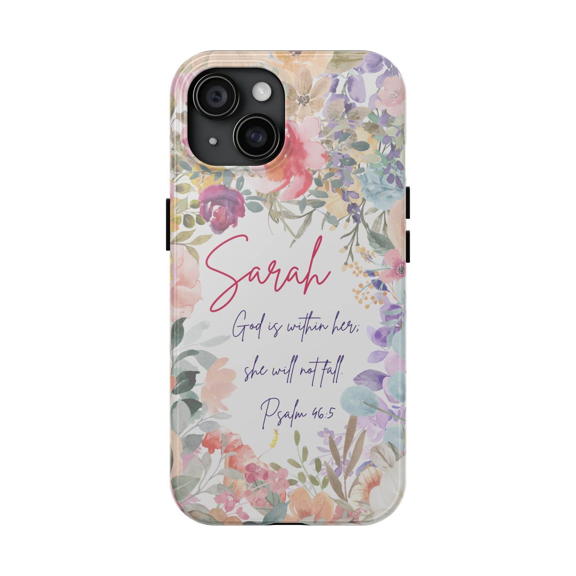 Strength & Beauty in Bloom Phone Case – Christian Scripture Design - Harmony + Hope