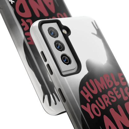 Humble Yourself and Pray Phone Case – Red Statement of Faith - Harmony + Hope