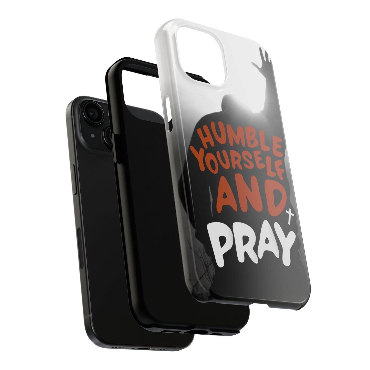 Humble Yourself and Pray Phone Case – Warm Orange Scripture Design - Harmony + Hope