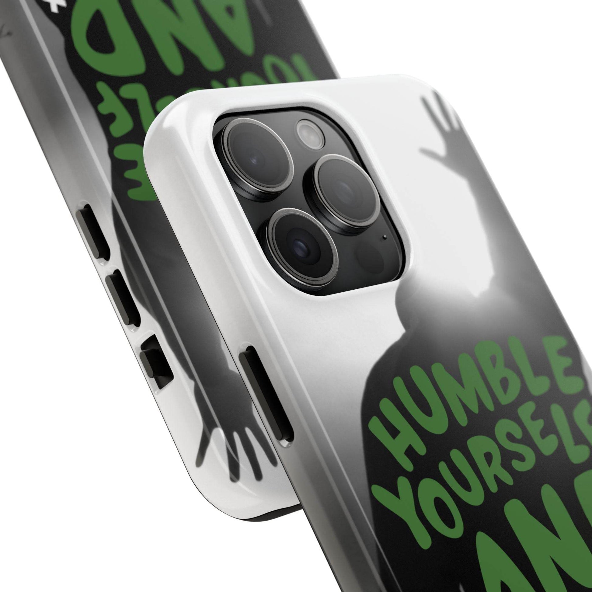 Humble Yourself and Pray Phone Case – Deep Green Faith Design - Harmony + Hope
