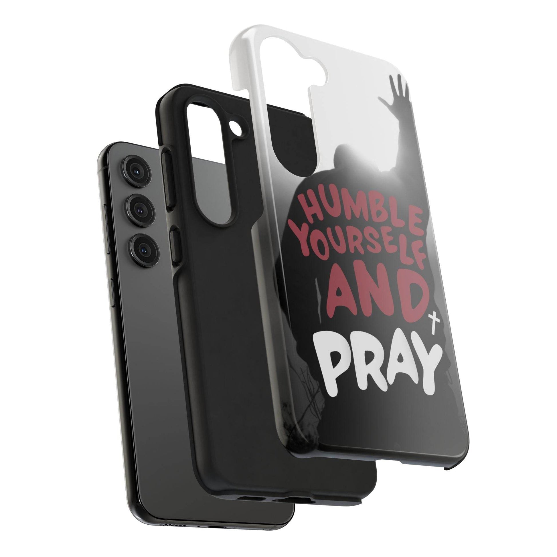 Humble Yourself and Pray Phone Case – Red Statement of Faith - Harmony + Hope
