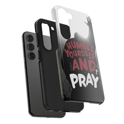 Humble Yourself and Pray Phone Case – Red Statement of Faith - Harmony + Hope