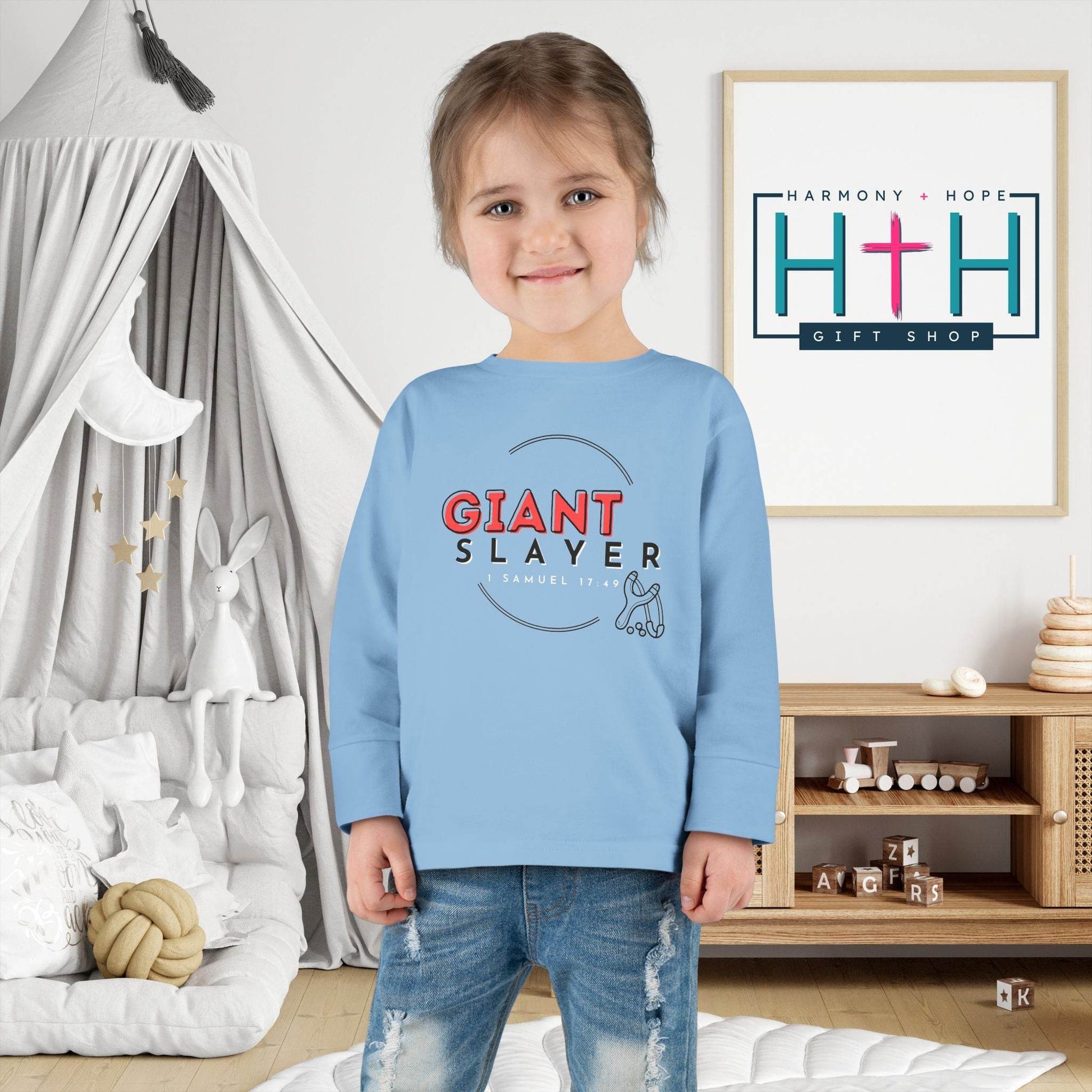 Giant Slayer Kids Shirt - Christian Apparel for Little Warriors - Harmony + Hope