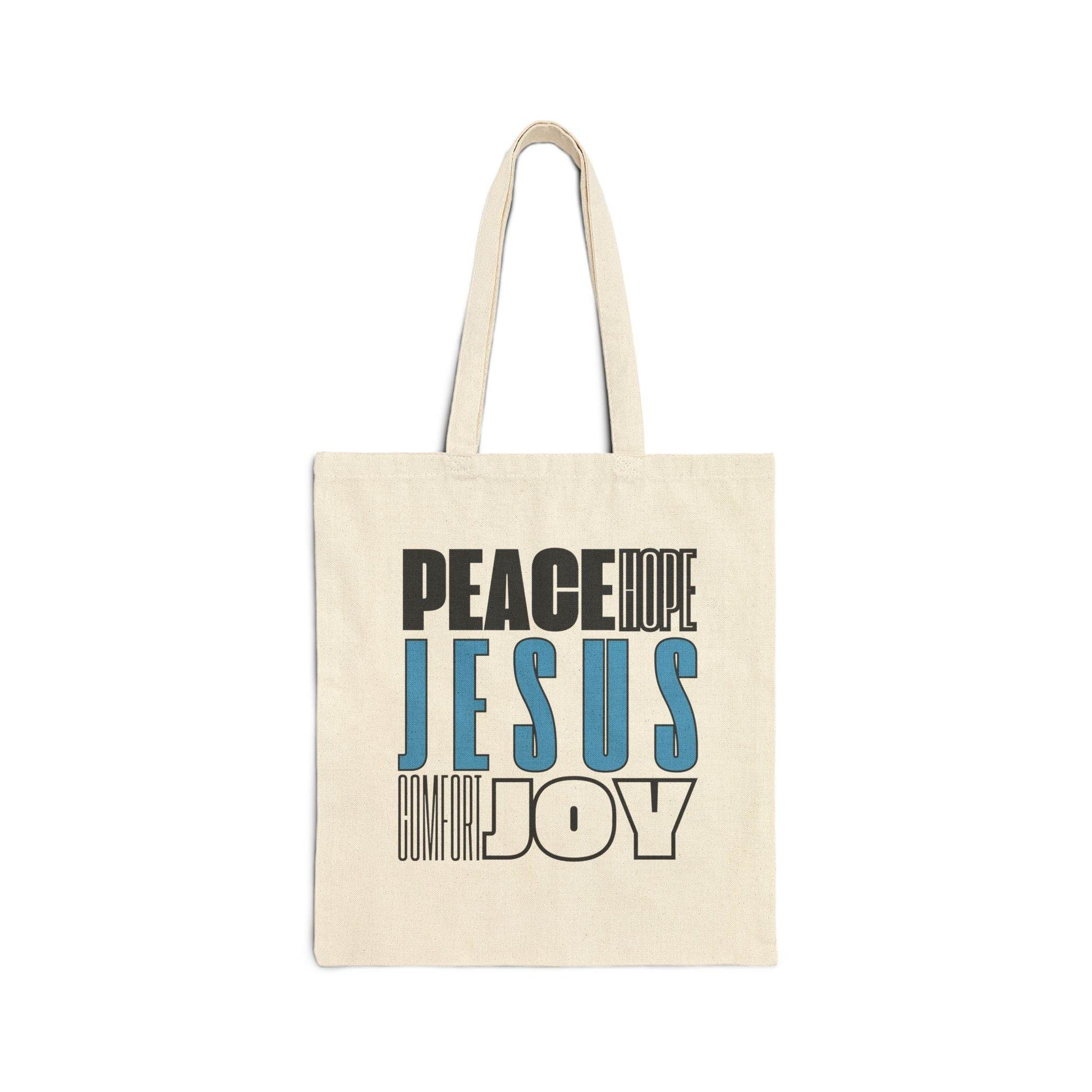 Jesus Canvas Tote Bag – Natural or Black Faith Tote - Harmony + Hope