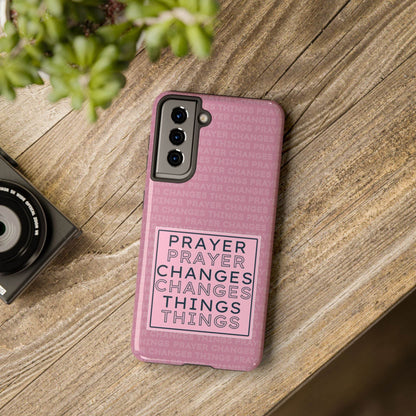 Prayer Changes Things Phone Case – Mauve Pink Faith Design - Harmony + Hope
