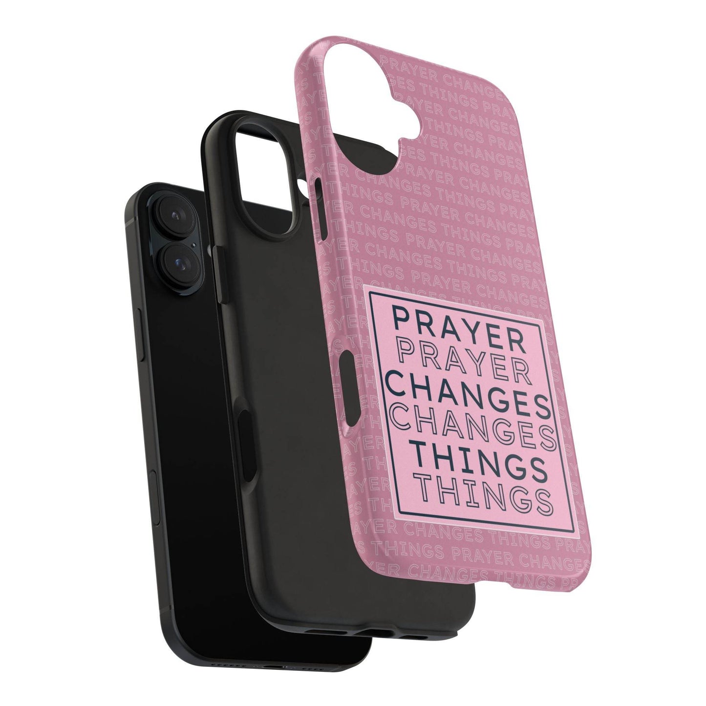 Prayer Changes Things Phone Case – Mauve Pink Faith Design - Harmony + Hope