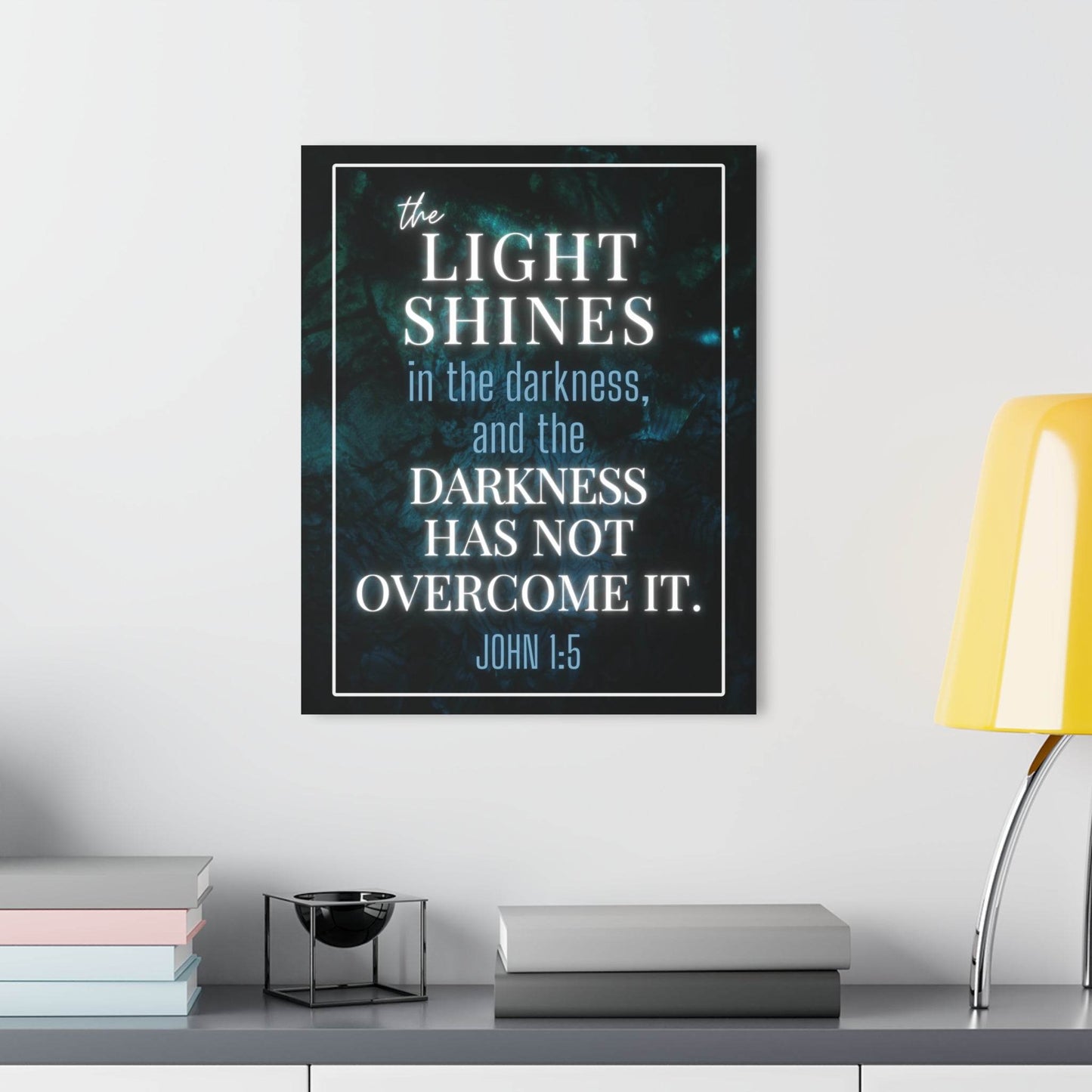 The Light Shines in the Darkness – John 1:5 Acrylic Wall Art - Harmony + Hope