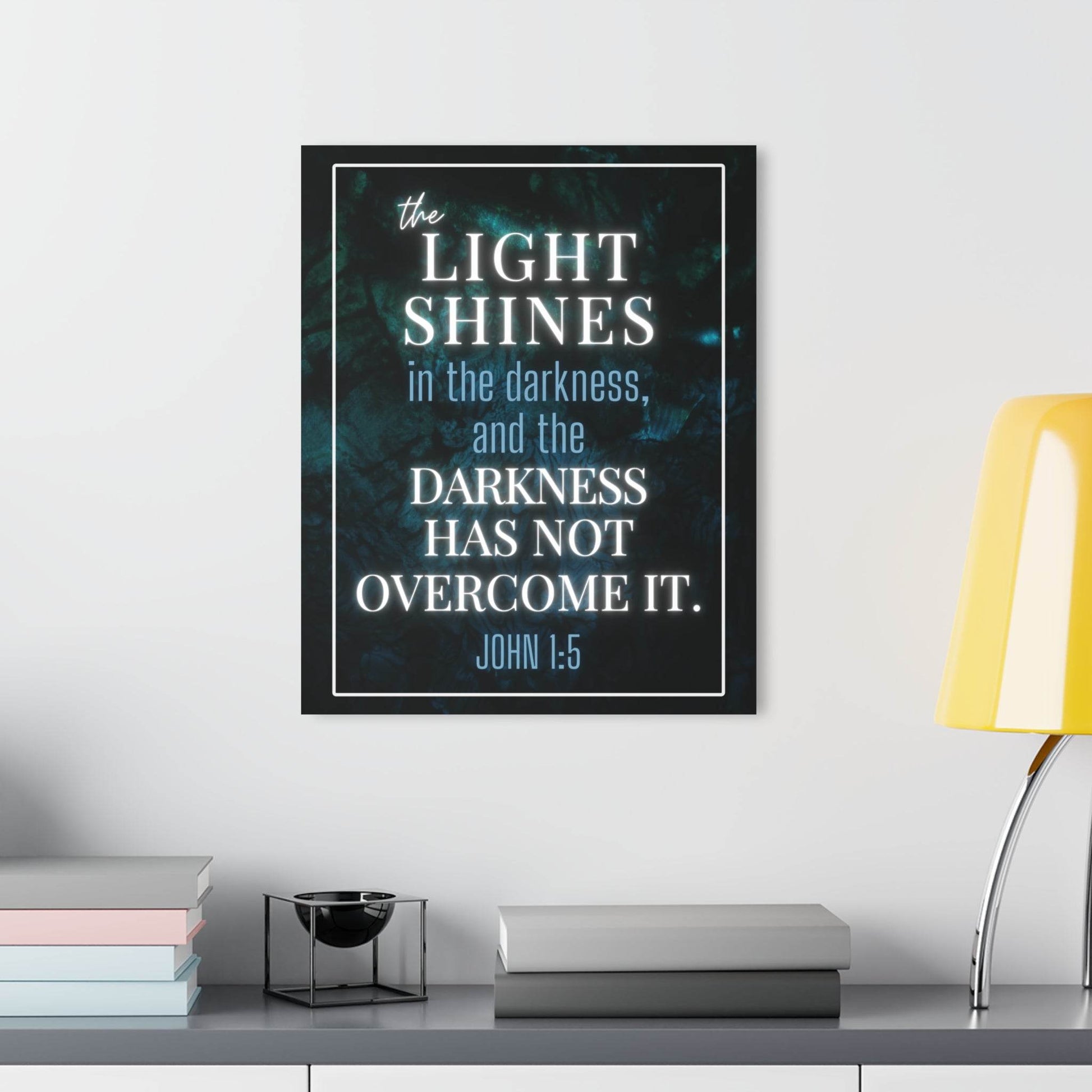 The Light Shines in the Darkness – John 1:5 Acrylic Wall Art - Harmony + Hope