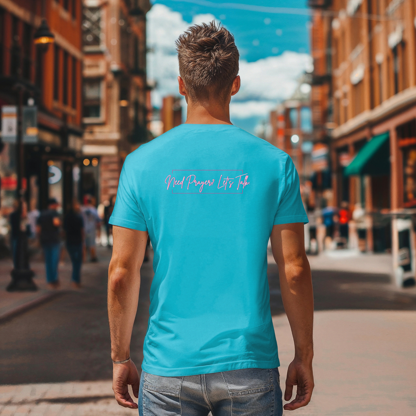 Calligraphy Casual "Prayer Changes Things" - Inspirational Unisex T-Shirt