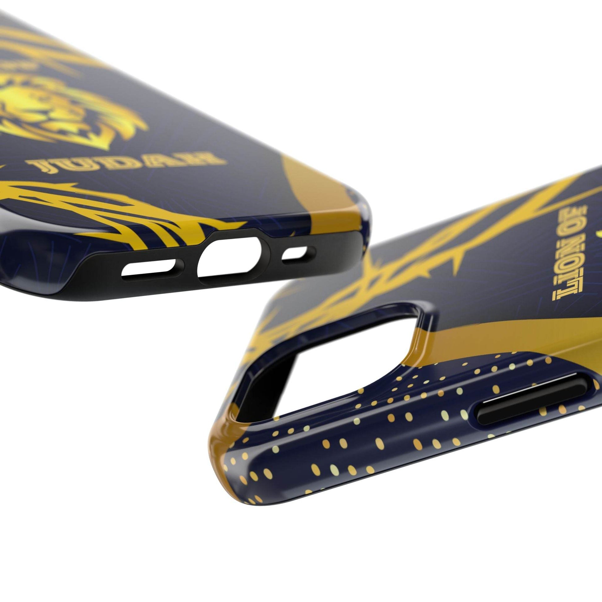 Majesty & Mercy Inspirational Phone Case – Gold Lion & Crown of Thorns - Harmony + Hope