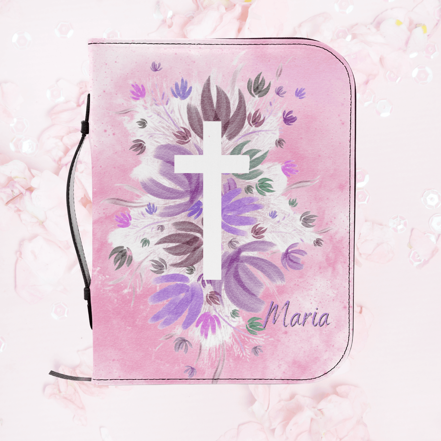 Floral Pink Women's Bible Cover – Custom Name & Bible Verse - Harmony + Hope