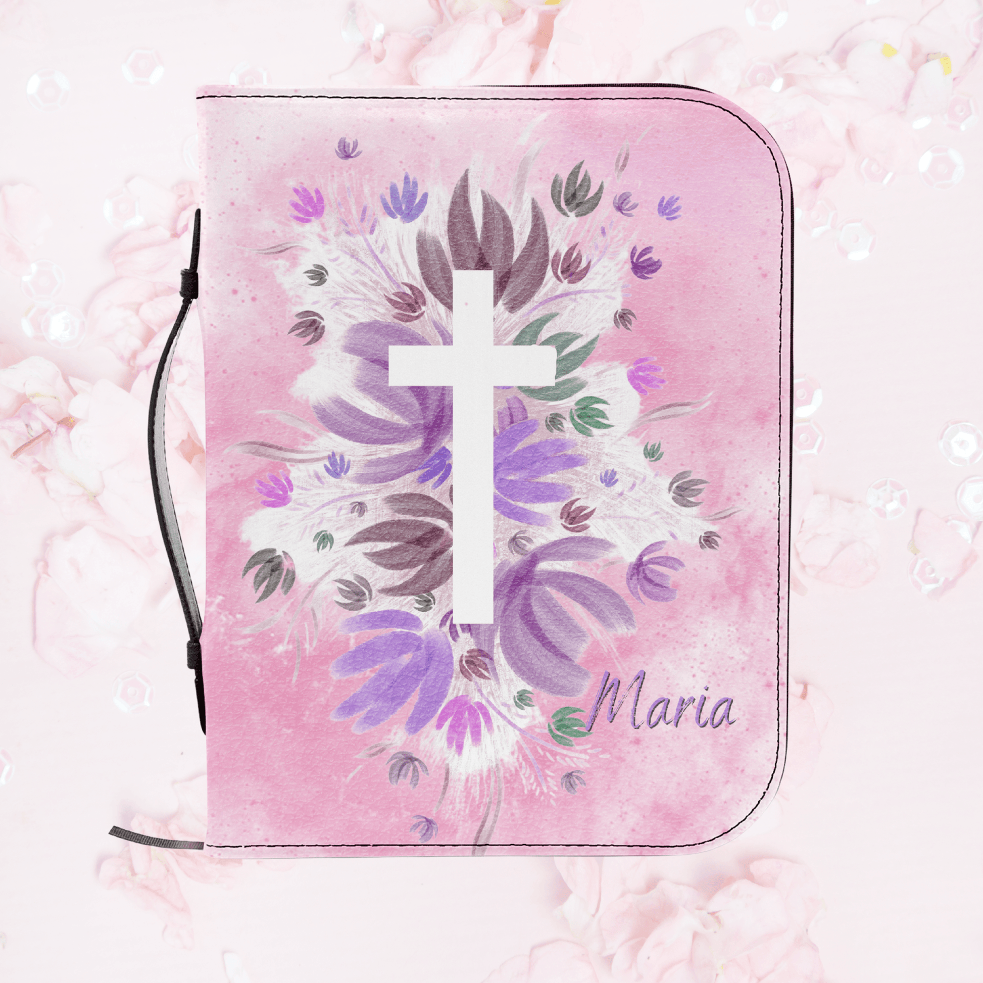 Floral Pink Women's Bible Cover – Custom Name & Bible Verse - Harmony + Hope