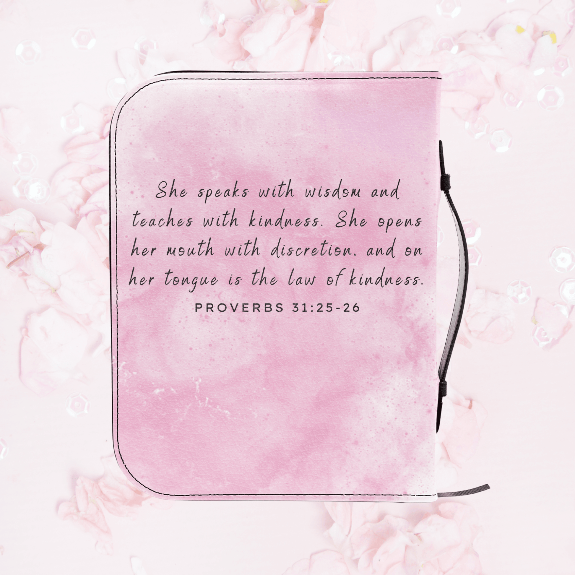 Floral Pink Women's Bible Cover – Custom Name & Bible Verse - Harmony + Hope