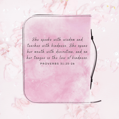Floral Pink Women's Bible Cover – Custom Name & Bible Verse - Harmony + Hope