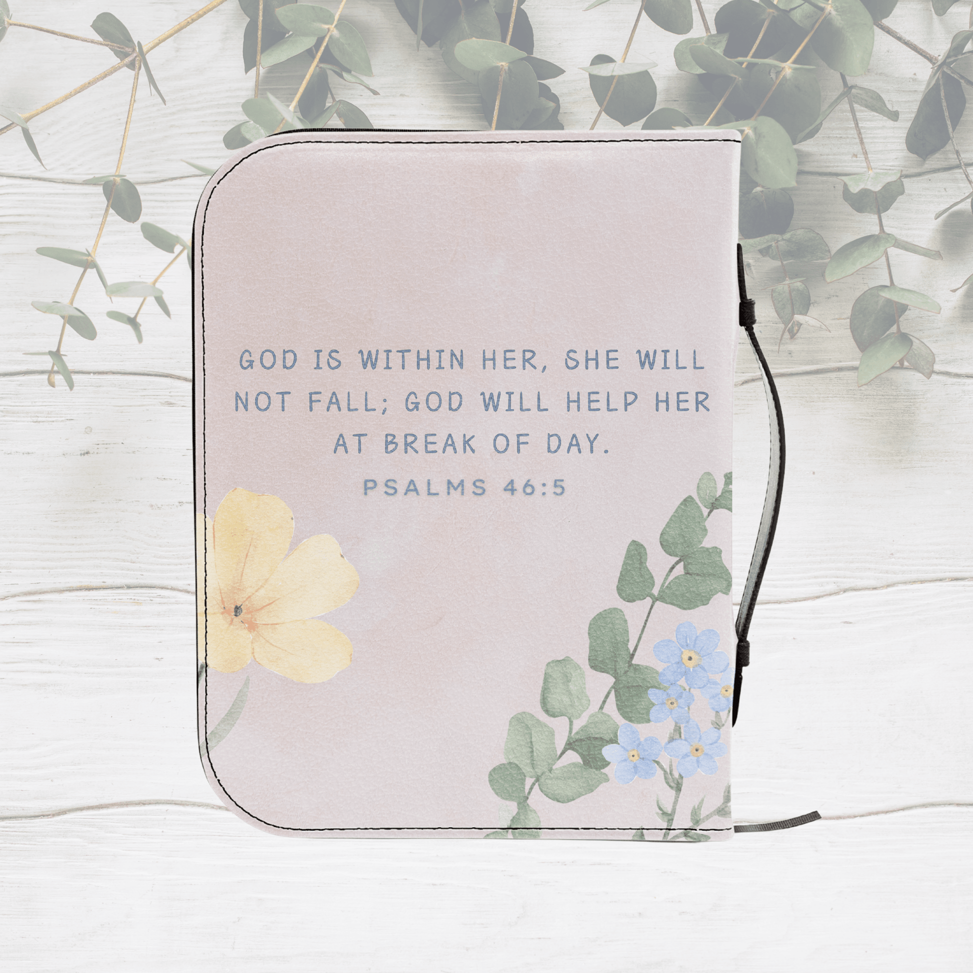 Soft Green Bloom Bible Cover – Custom Name & Scripture Verse - Harmony + Hope