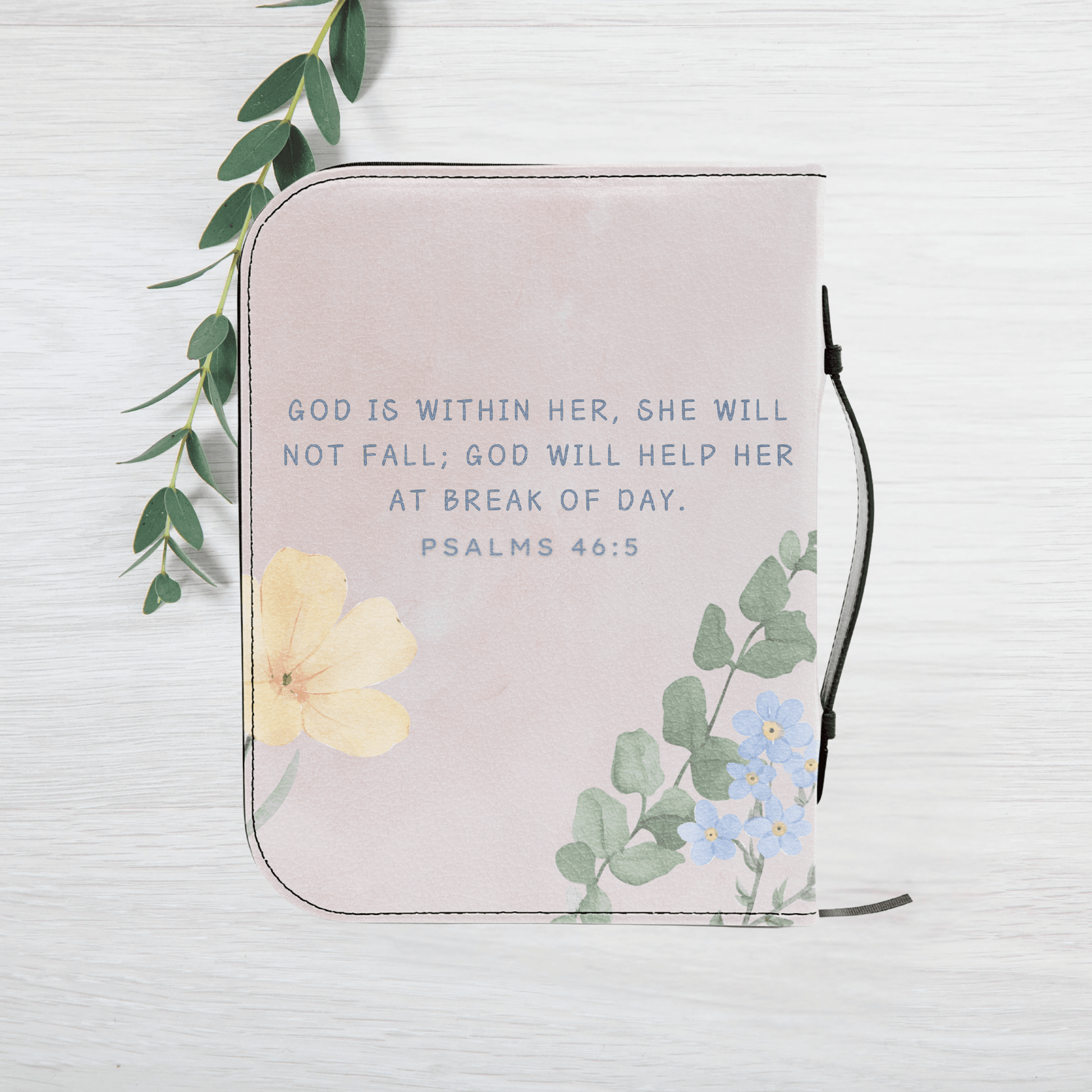 Soft Green Bloom Bible Cover – Custom Name & Scripture Verse - Harmony + Hope