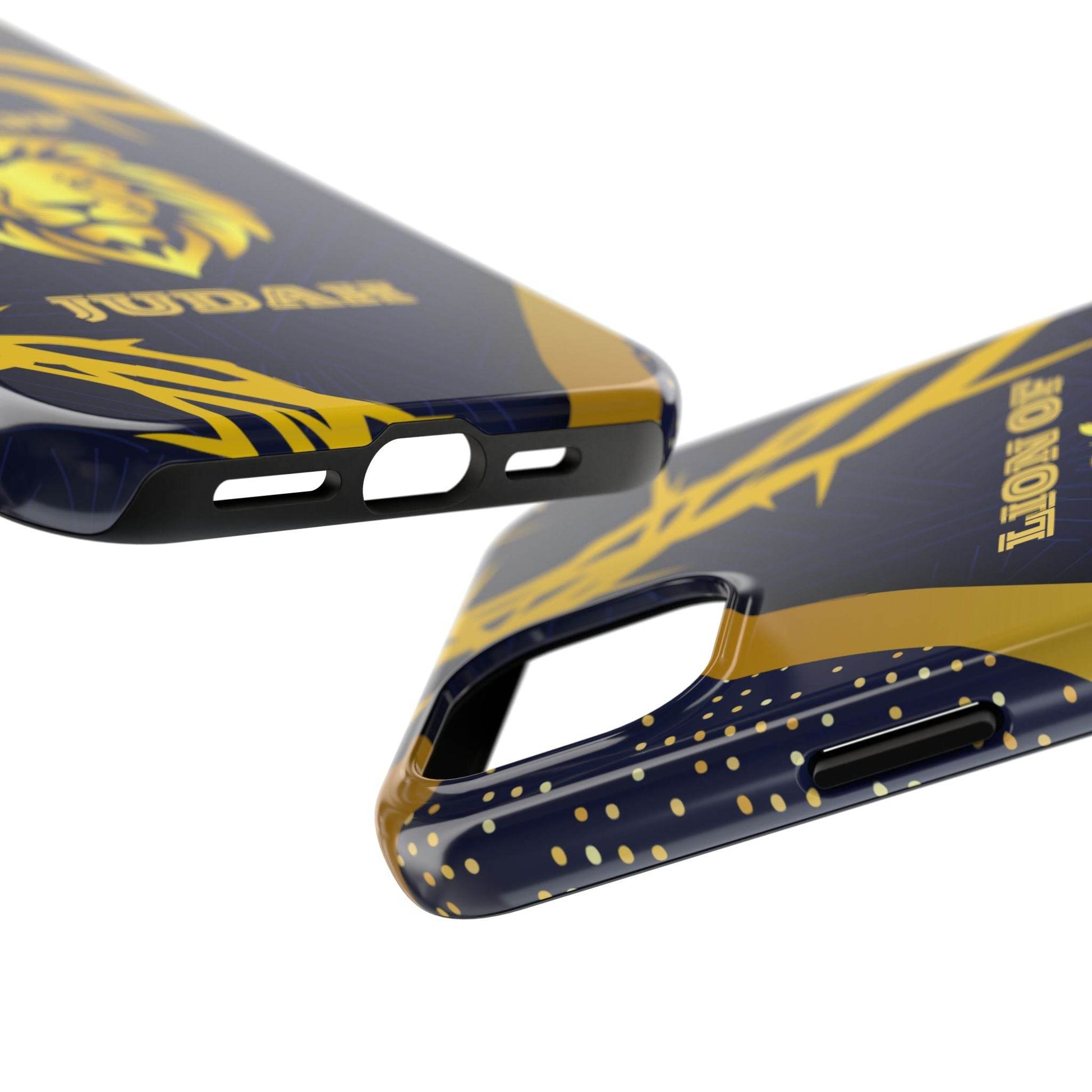 Majesty & Mercy Inspirational Phone Case – Gold Lion & Crown of Thorns - Harmony + Hope