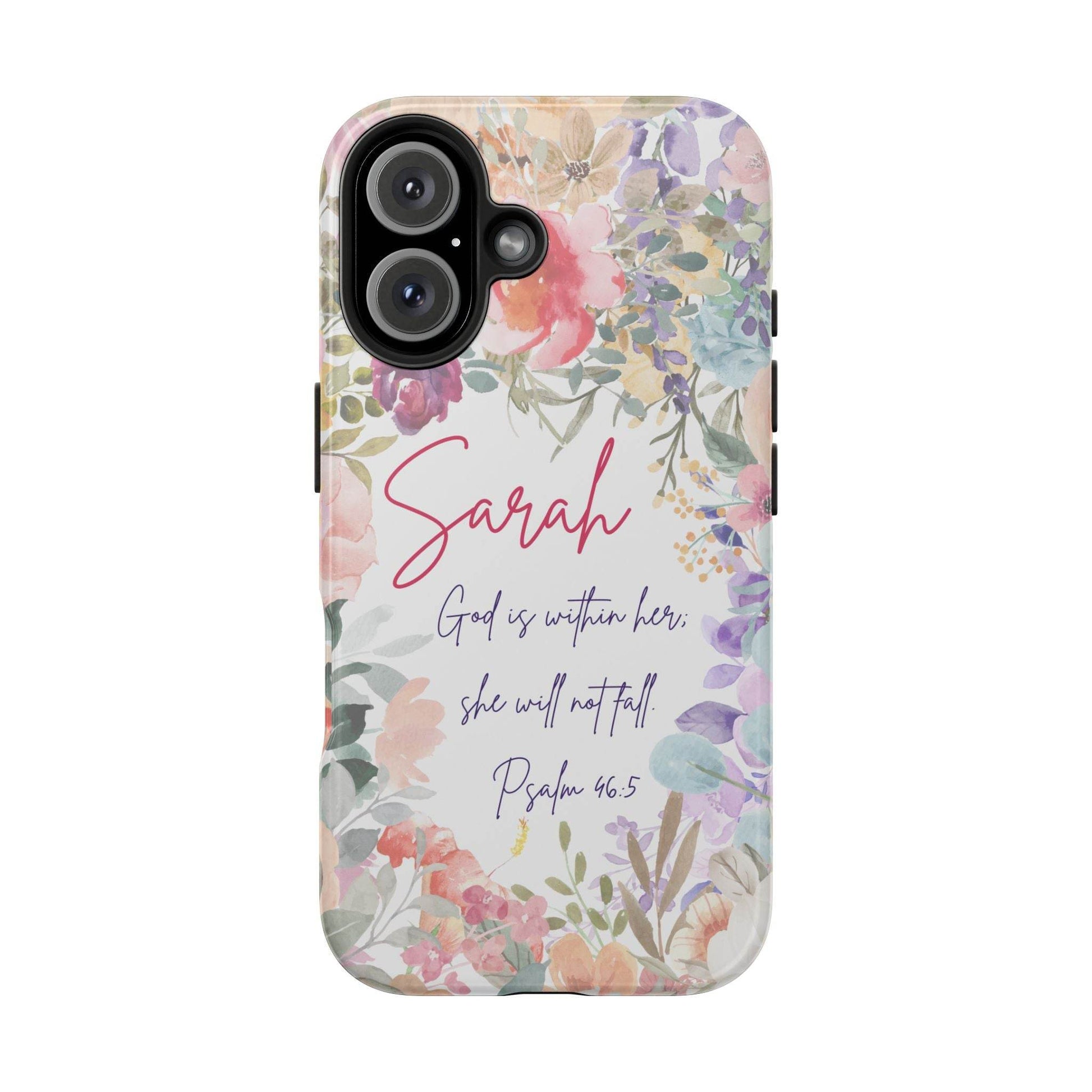 Strength & Beauty in Bloom Phone Case – Christian Scripture Design - Harmony + Hope
