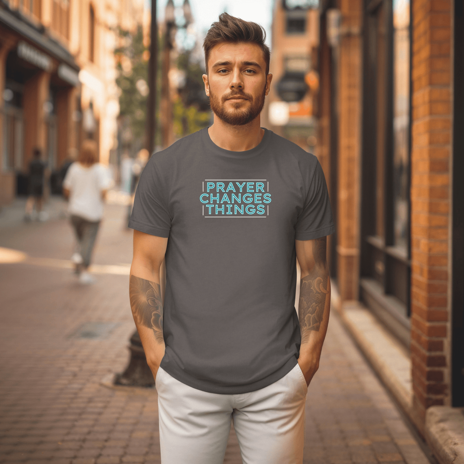 Faith in Motion - Prayer Changes Things Inspirational Unisex T-Shirt - Harmony + Hope